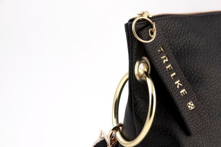 CARTERA CRUZADA DOMO NEGRA DORADA-4