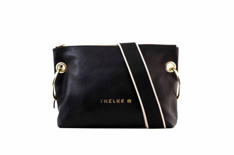 CARTERA CRUZADA DOMO NEGRA DORADA-0