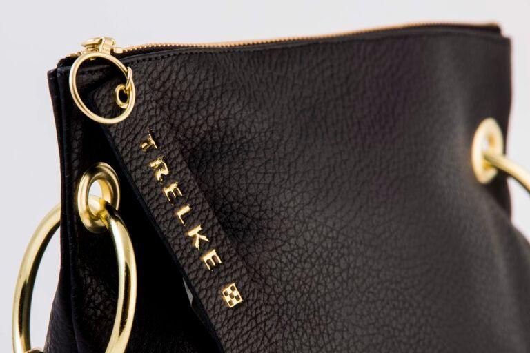 CARTERA CRUZADA DOMO NEGRA DORADA-2