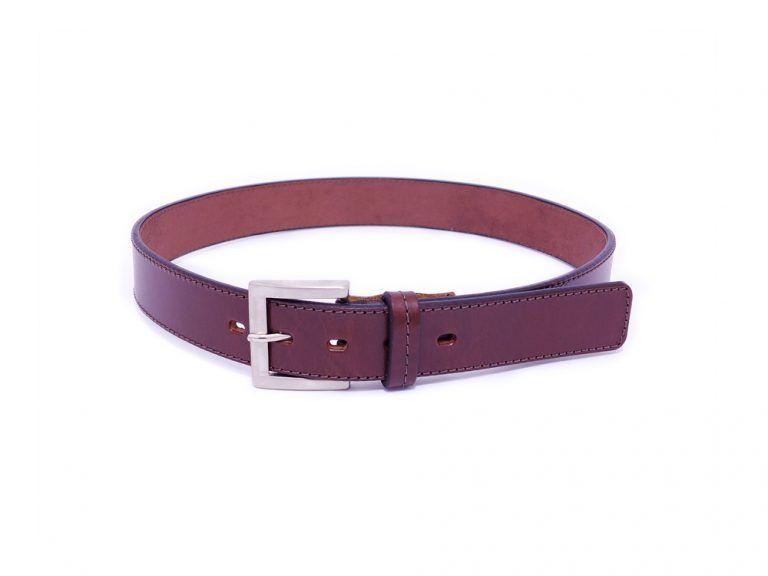 CINTURON CUERO CAFÉ MORO COSTURAS BORDE-2