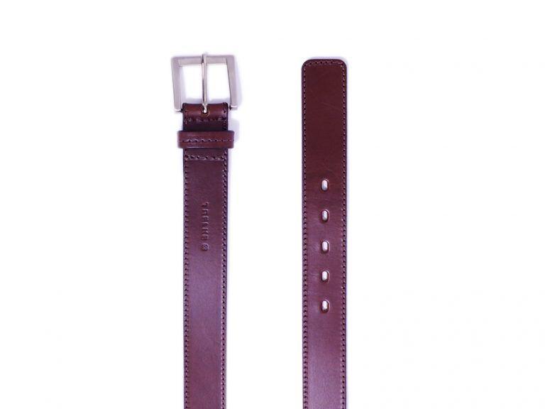 CINTURON CUERO CAFÉ MORO COSTURAS BORDE-3