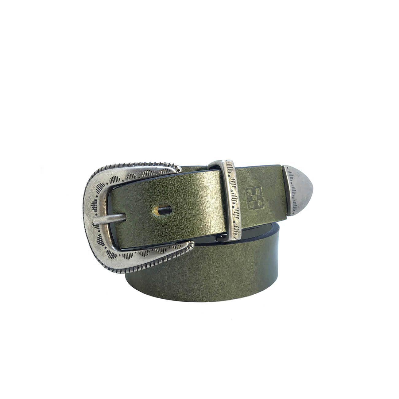 CINTURÓN CUERO PÜLKI VERDE-0