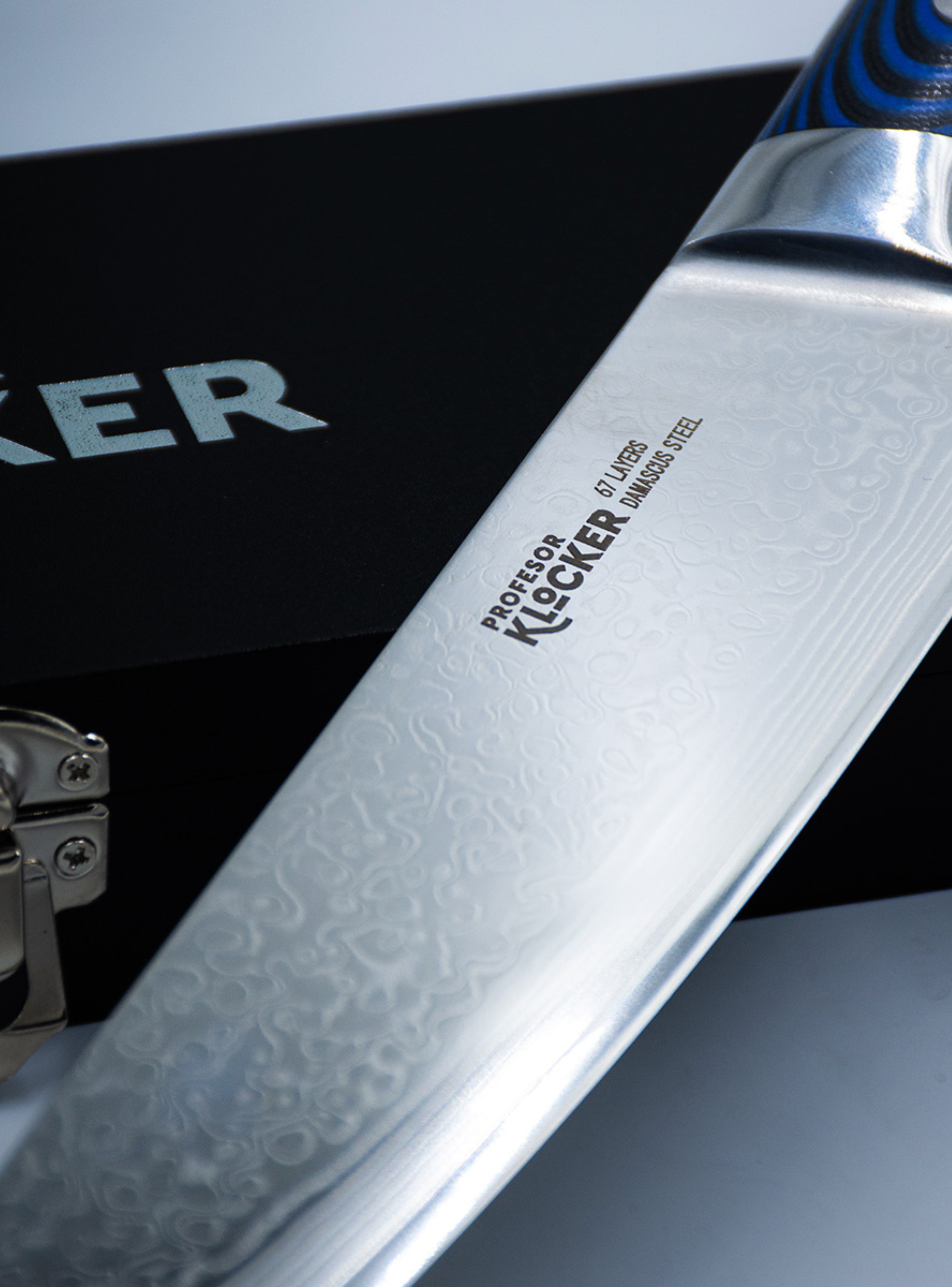 Cuchillo 8" Damasco Azúl -2