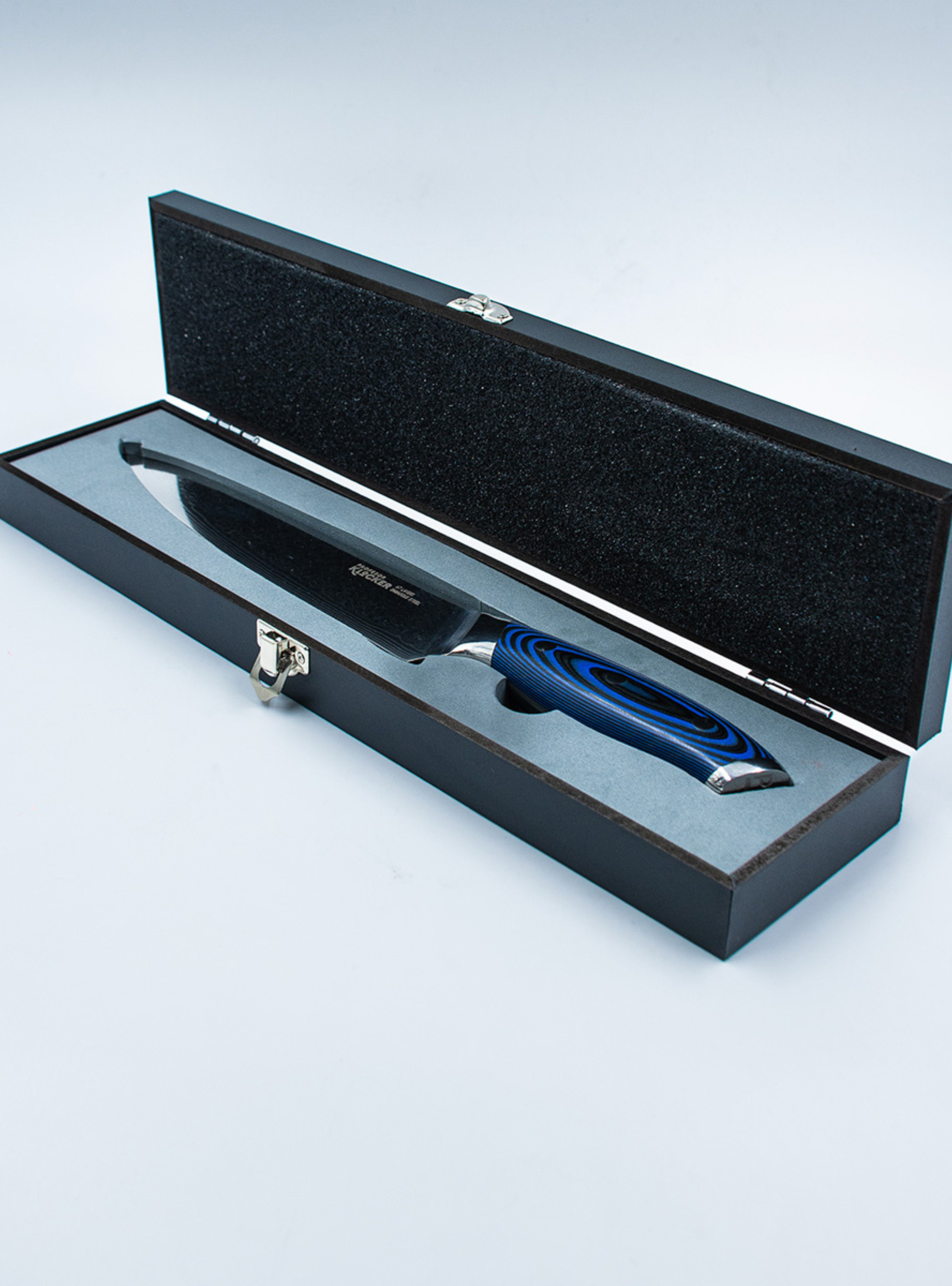 Cuchillo 8" Damasco Azúl -3