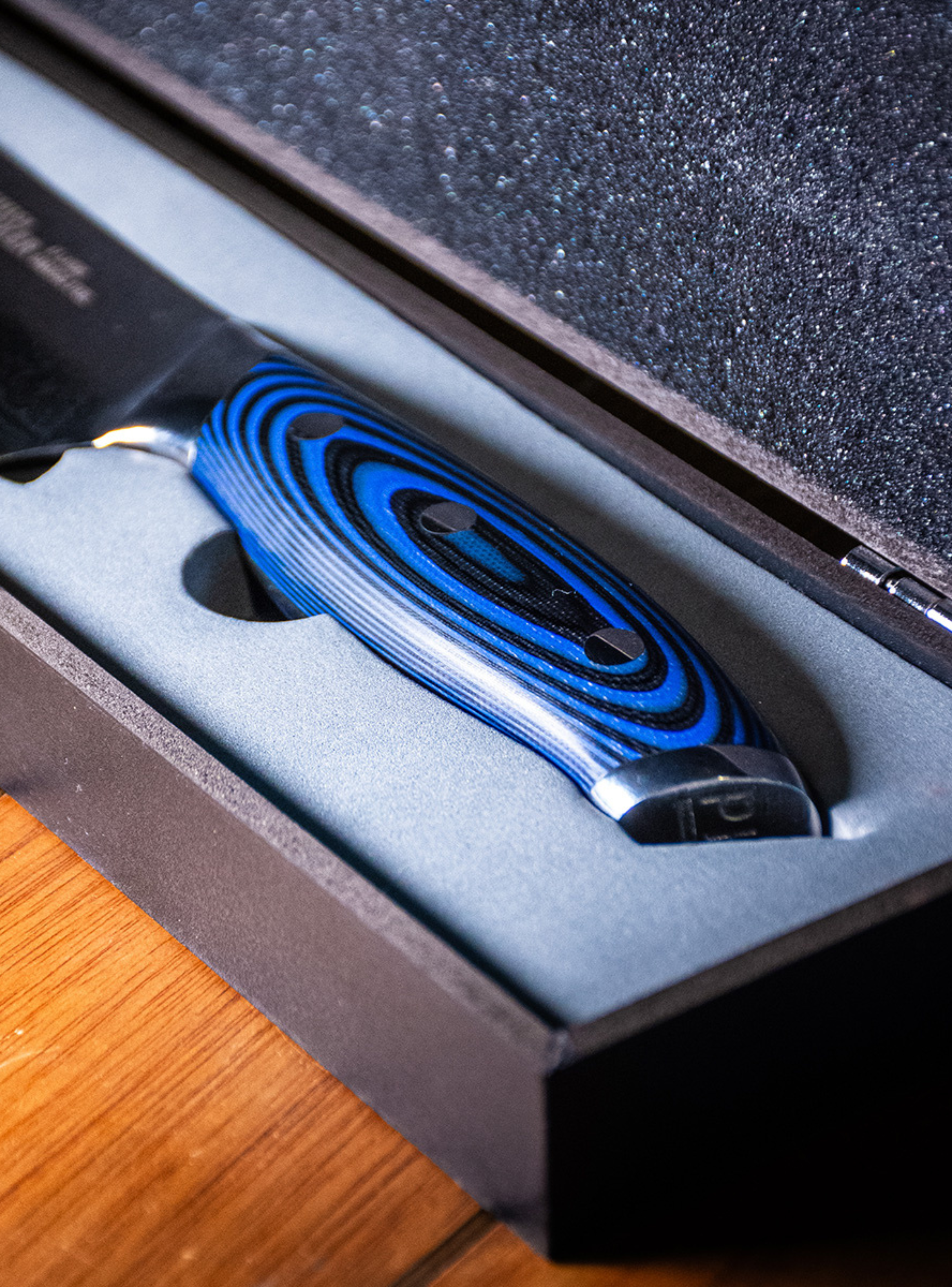 Cuchillo 8" Damasco Azúl -5