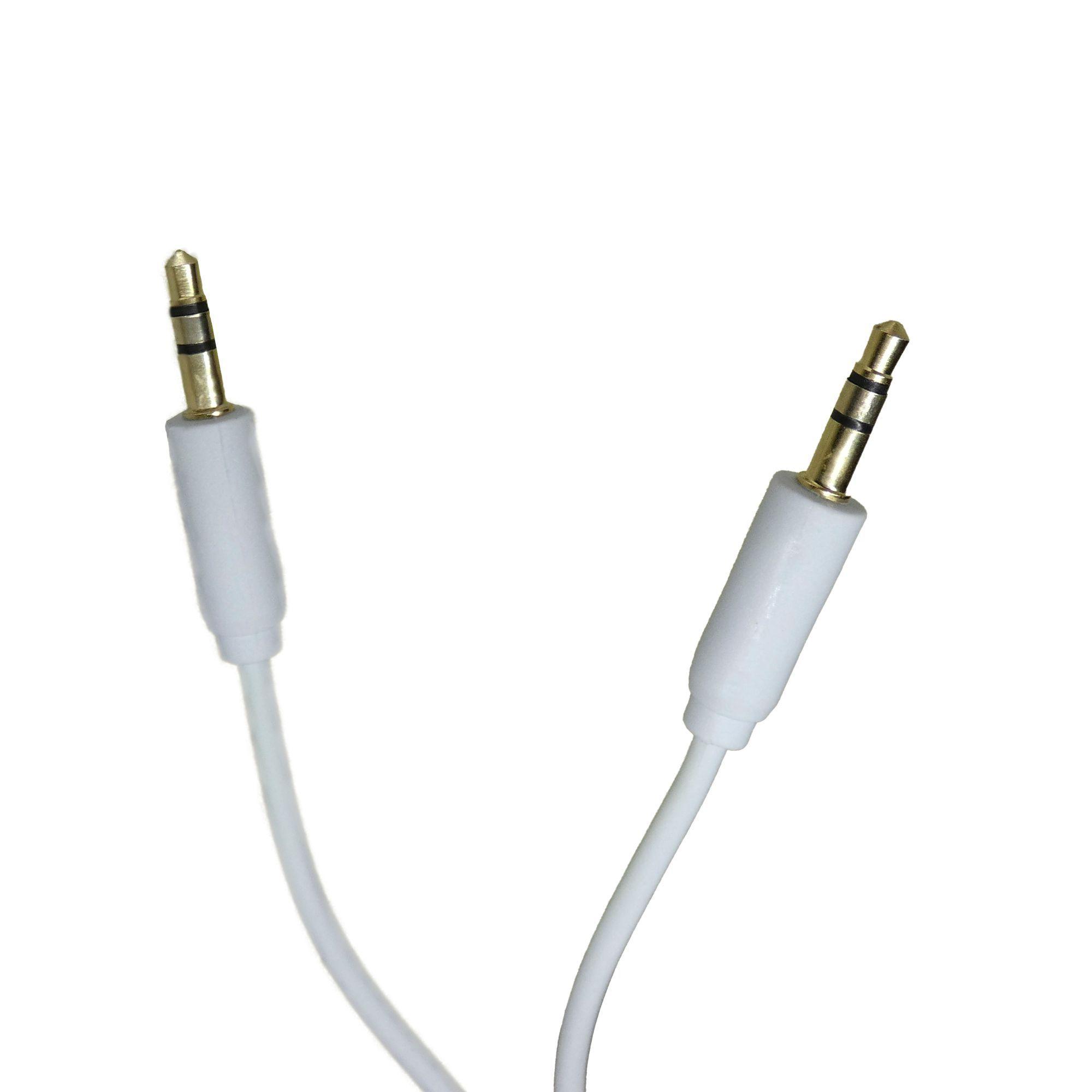 Cable auxiliar retráctil 3,5mm macho a macho blanco 1,8 mts-2
