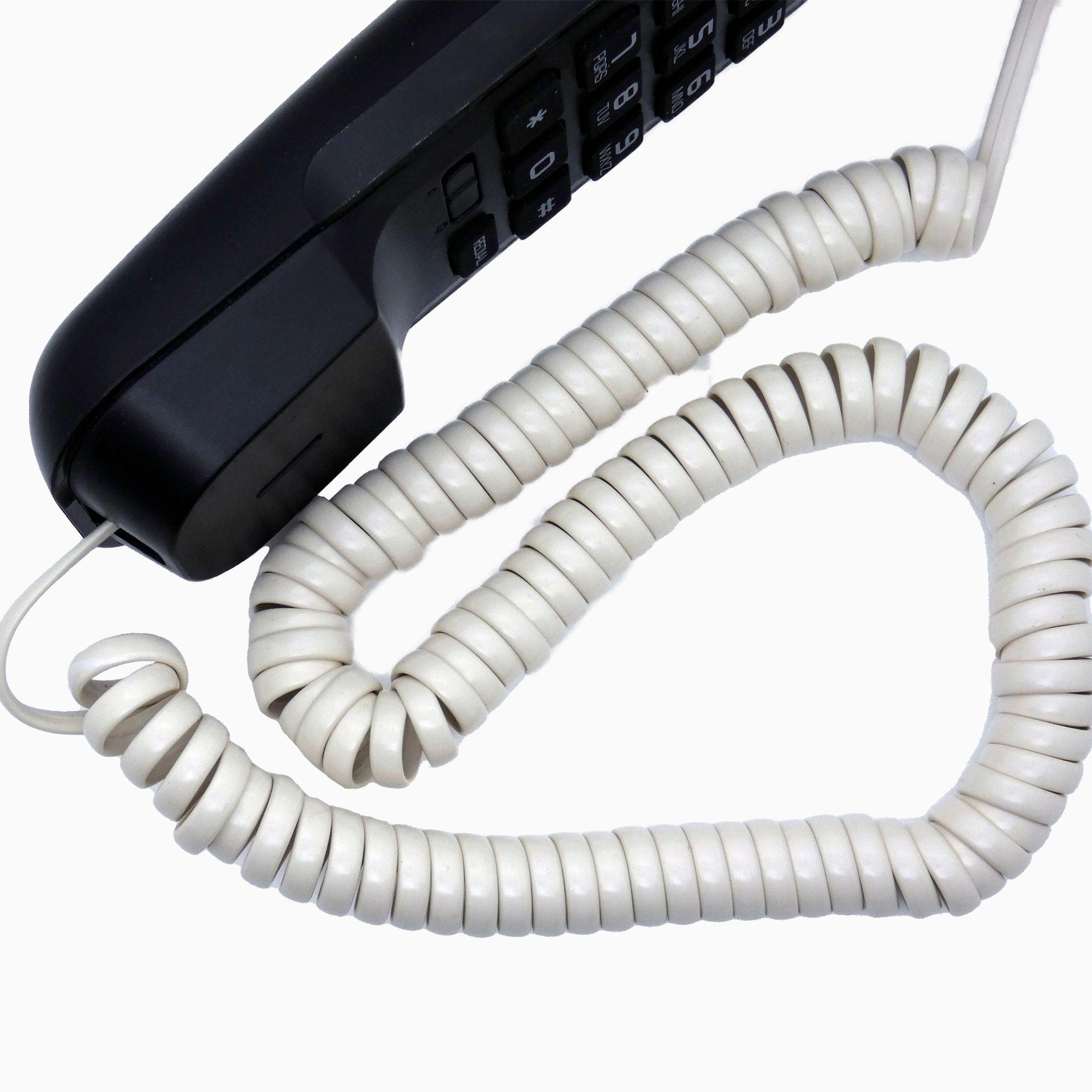 Cable De Teléfono Retráctil blanco macrotel De 3 Metros-2
