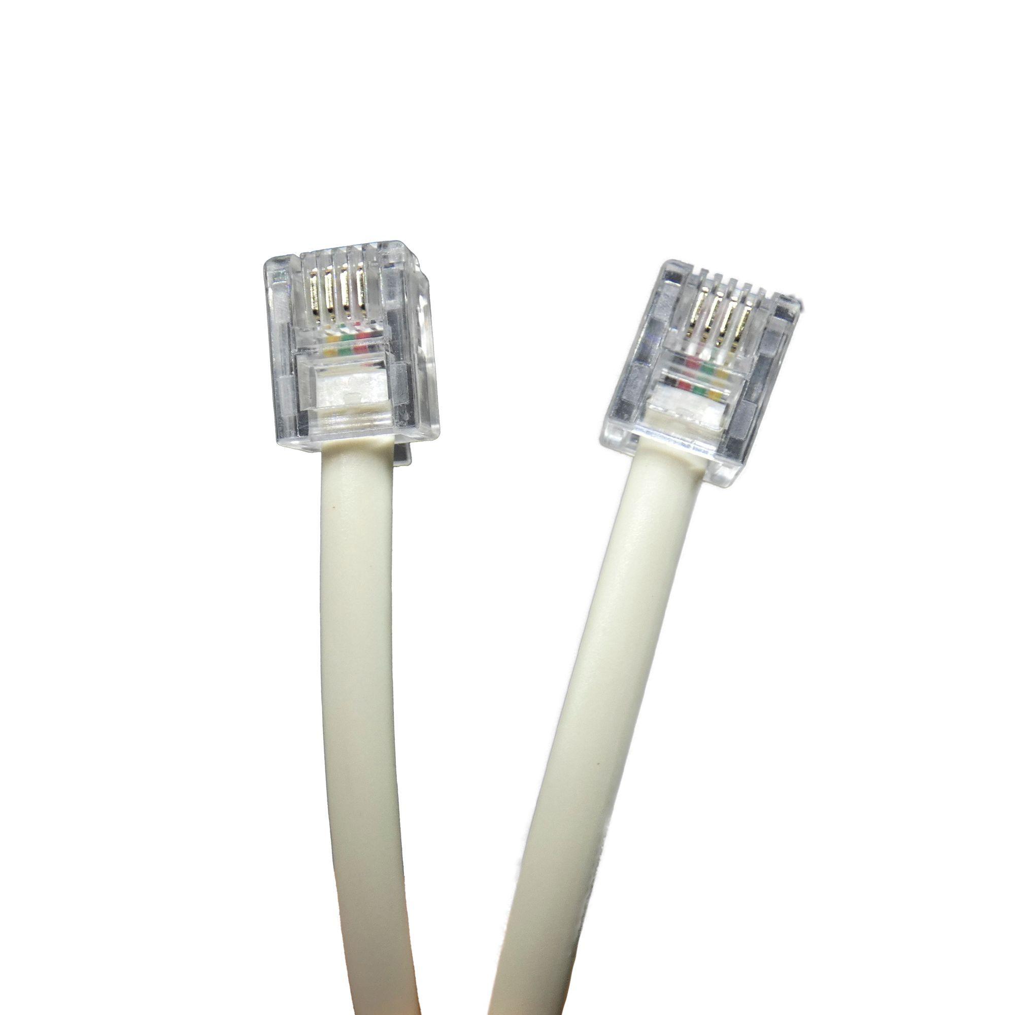 Cable Extensión De Teléfono Marfil Dairu De 3 Metros-1