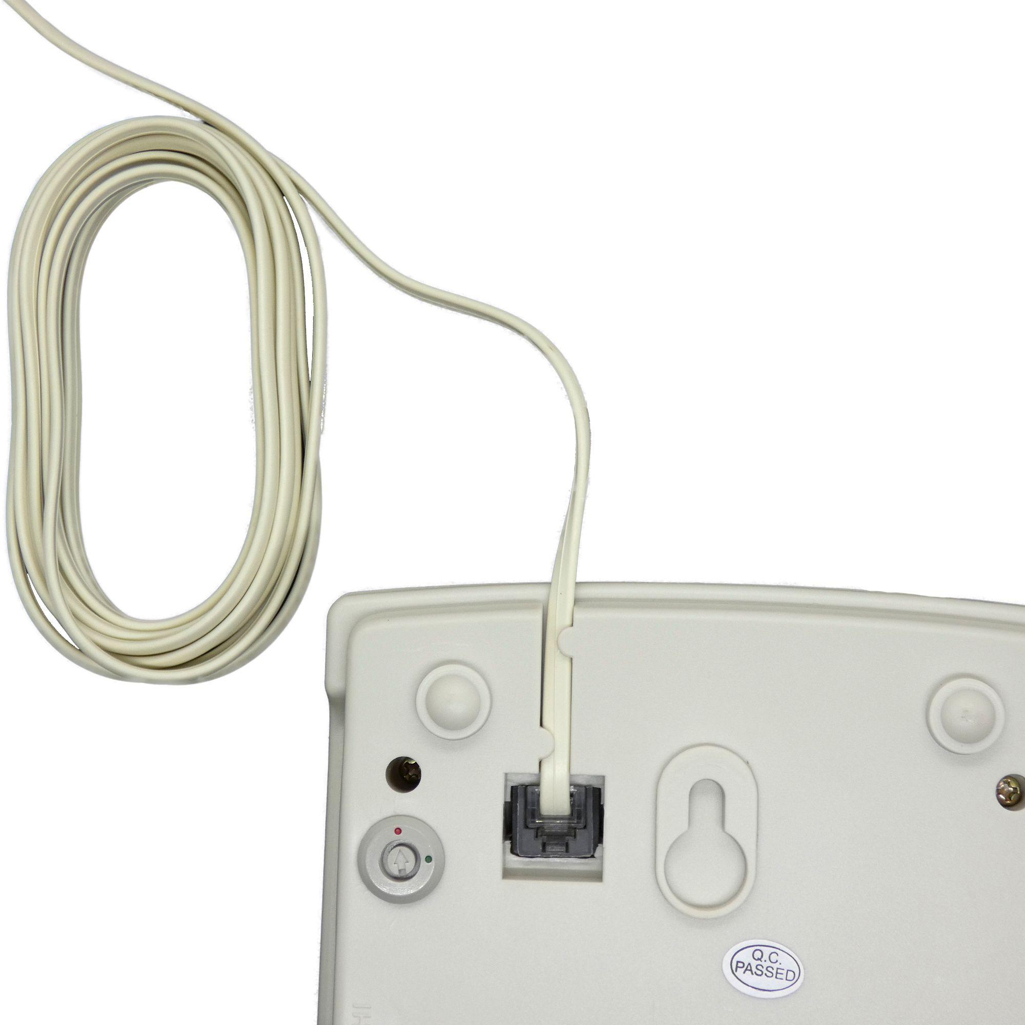 Cable Extensión De Teléfono Marfil Dairu De 3 Metros-2