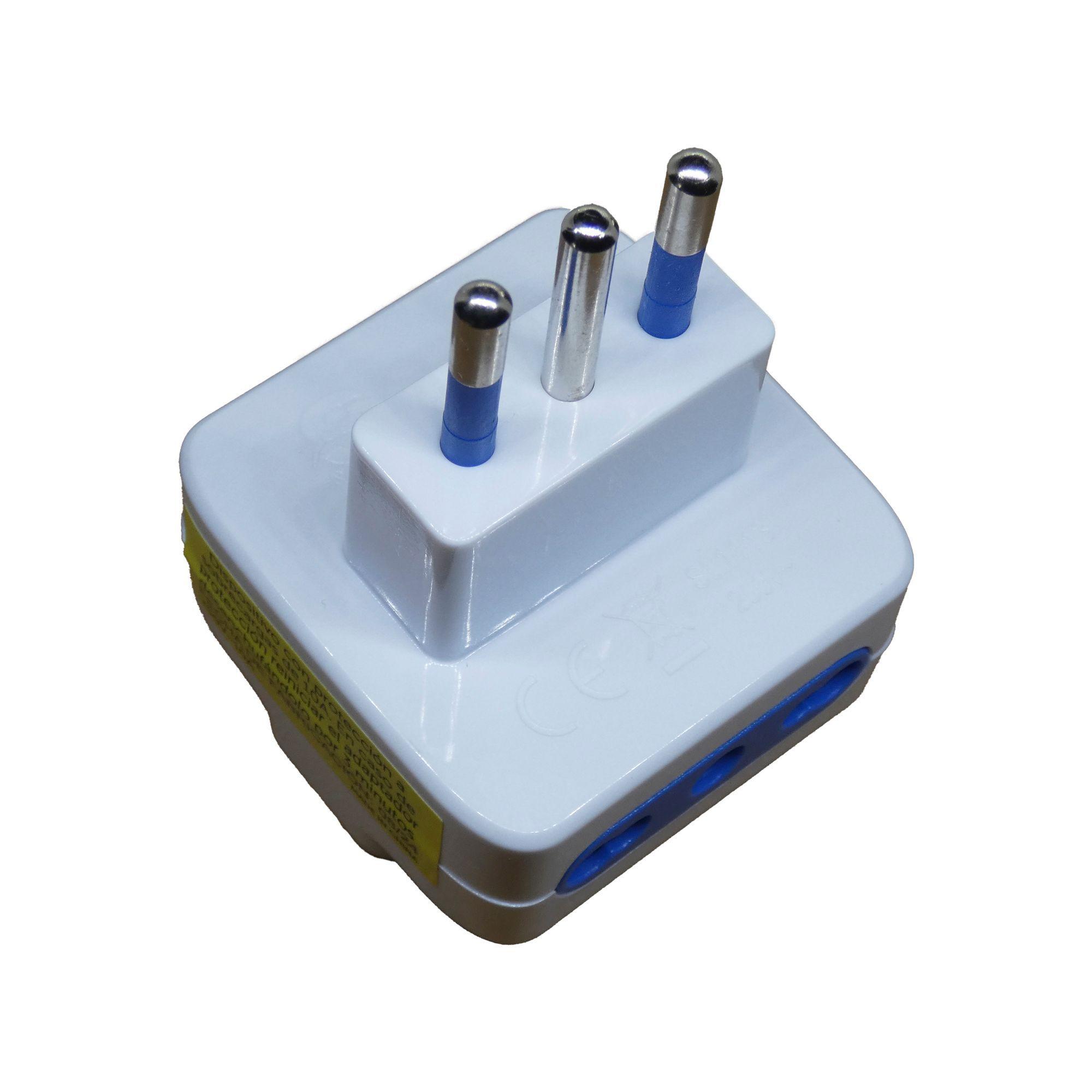 Adaptador Enchufe 3 Tomas Bipaso Macrotel - Sello Sec-2