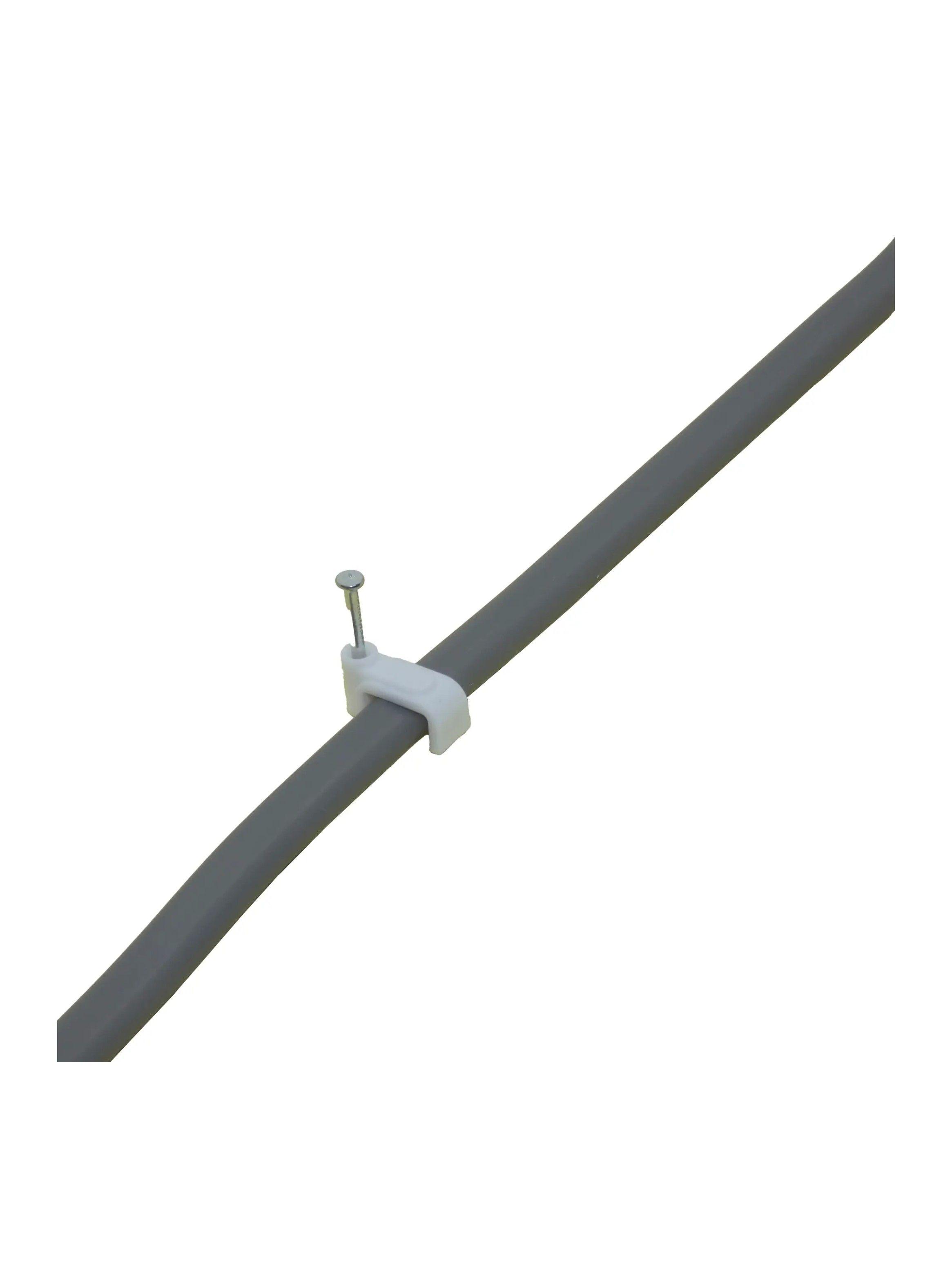 Pack 10 grampas Cable Caleco 3x2mm Blanca Macrotel-2