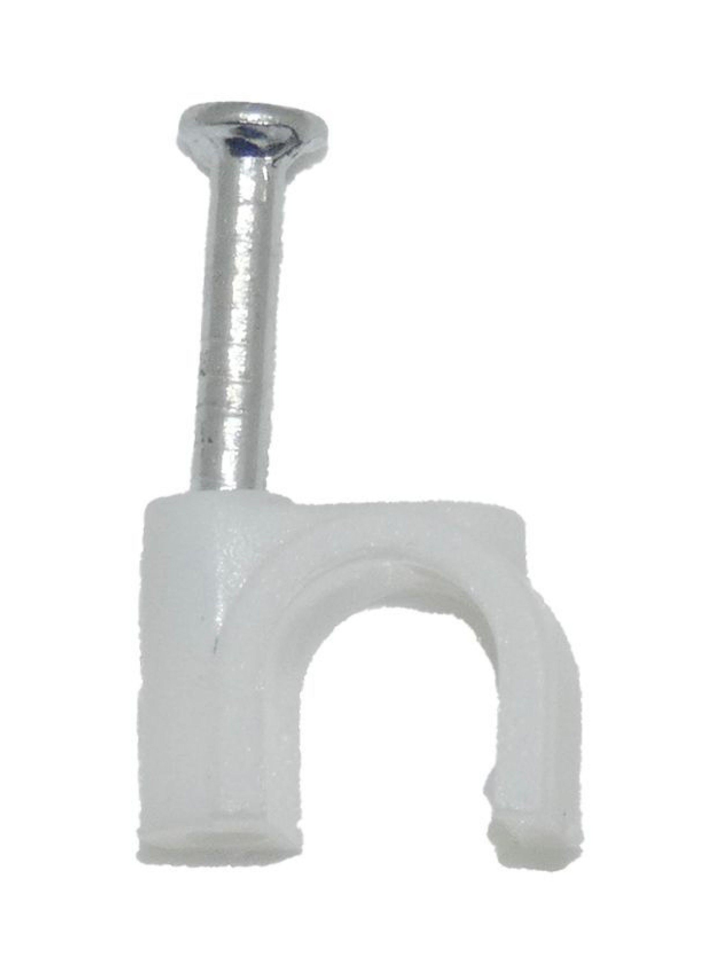 Pack de 25 grampas Cable Pin Telefónico Blanco Macrotel-1