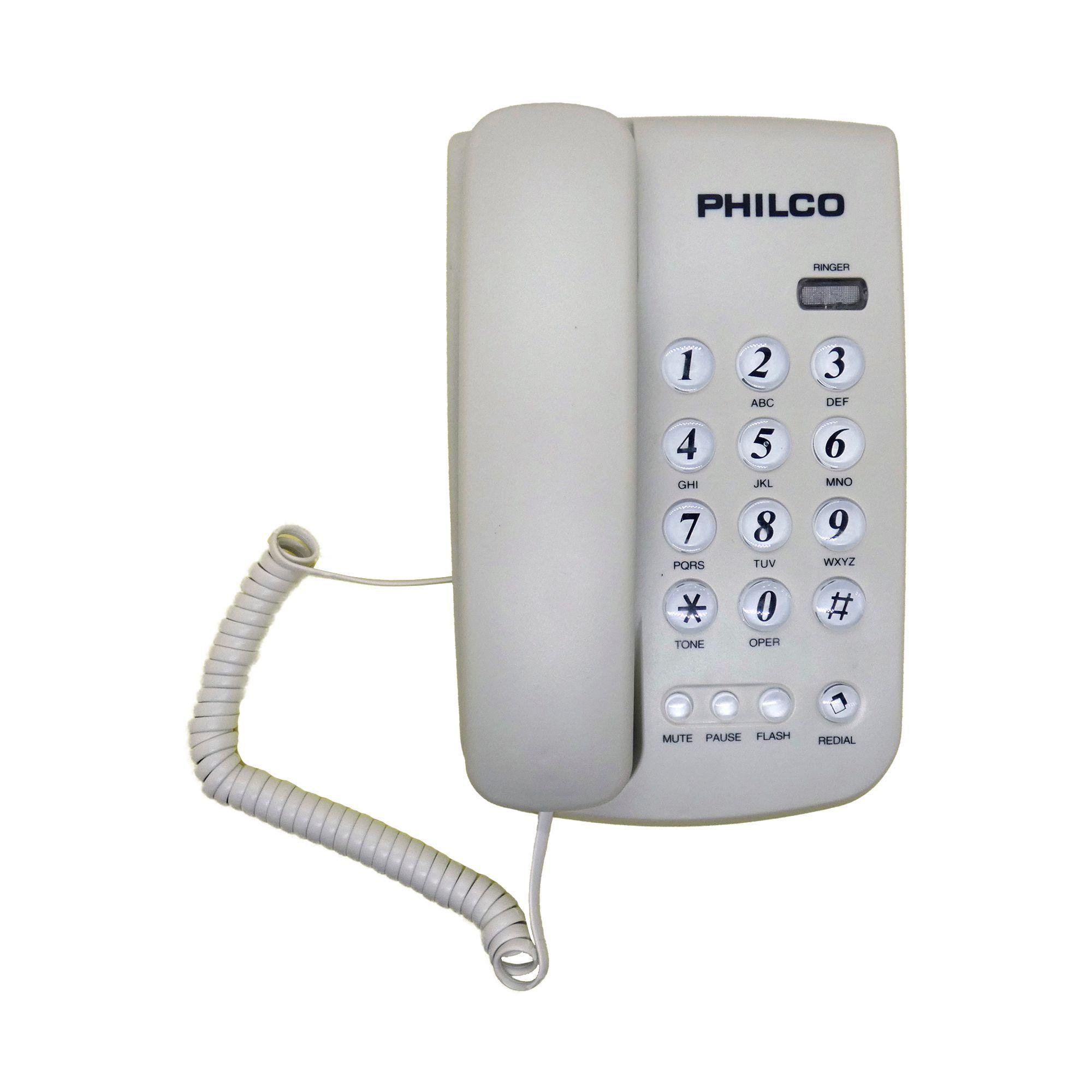 Teléfono Fijo de sobremesa blanco Philco-0