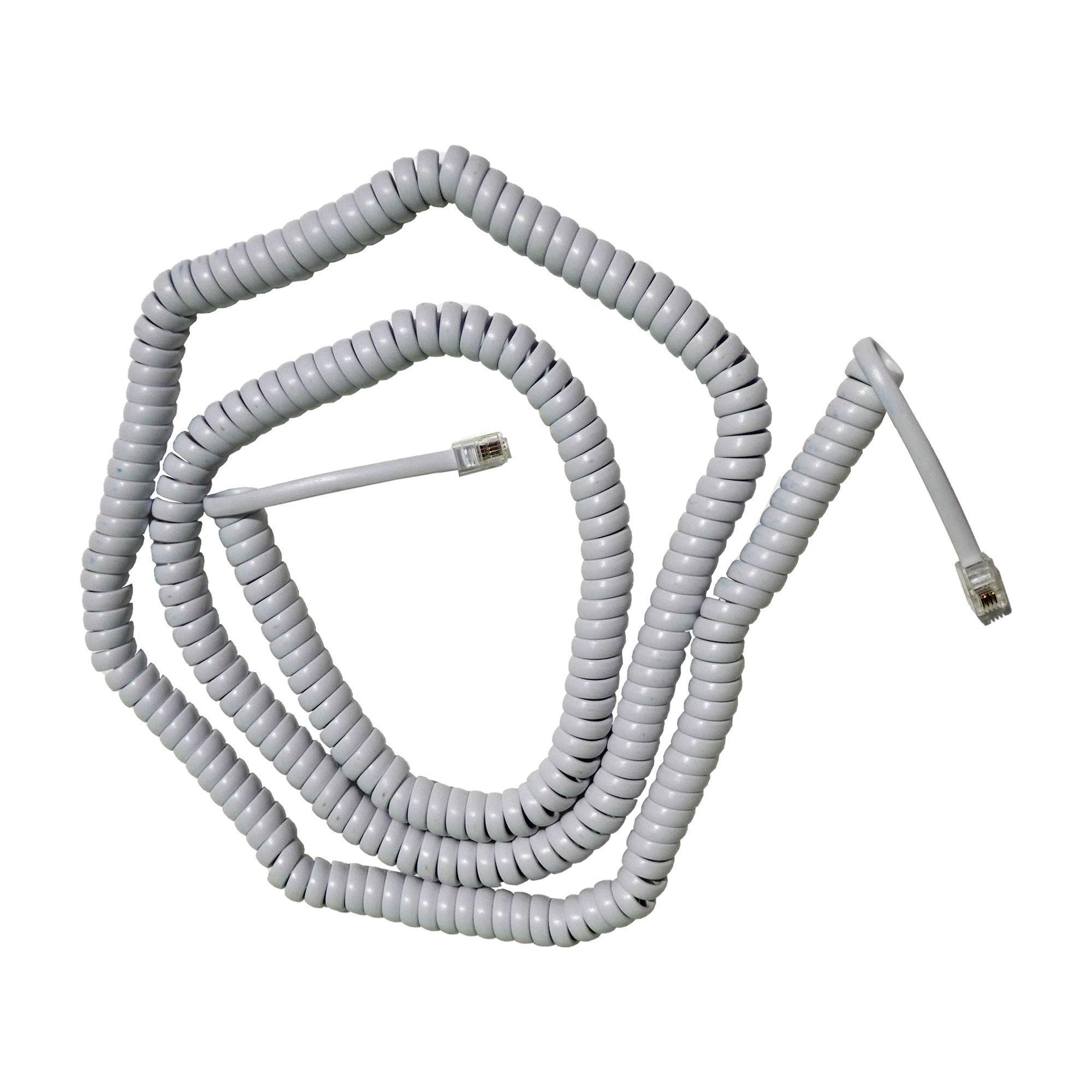 Cable De Teléfono Retráctil blanco macrotel De 7,5 Metros-0