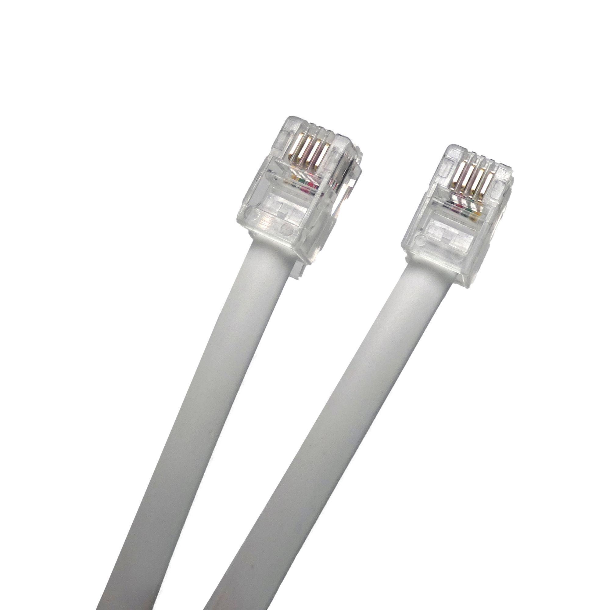 Cable De Teléfono Retráctil blanco macrotel De 7,5 Metros-1