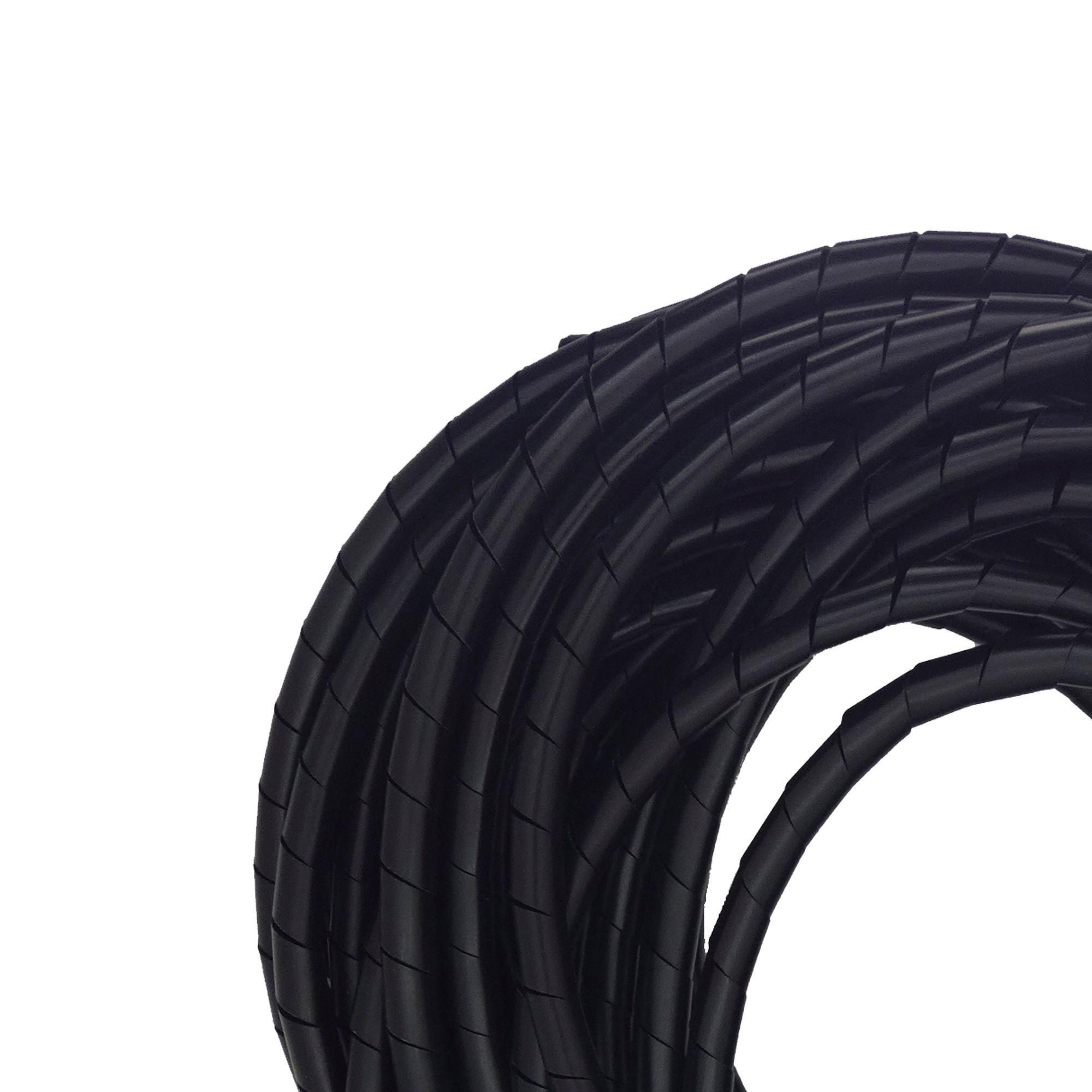 Organizador / Ordena Cable En Espiral negro - 6mm - 10 Mts-2