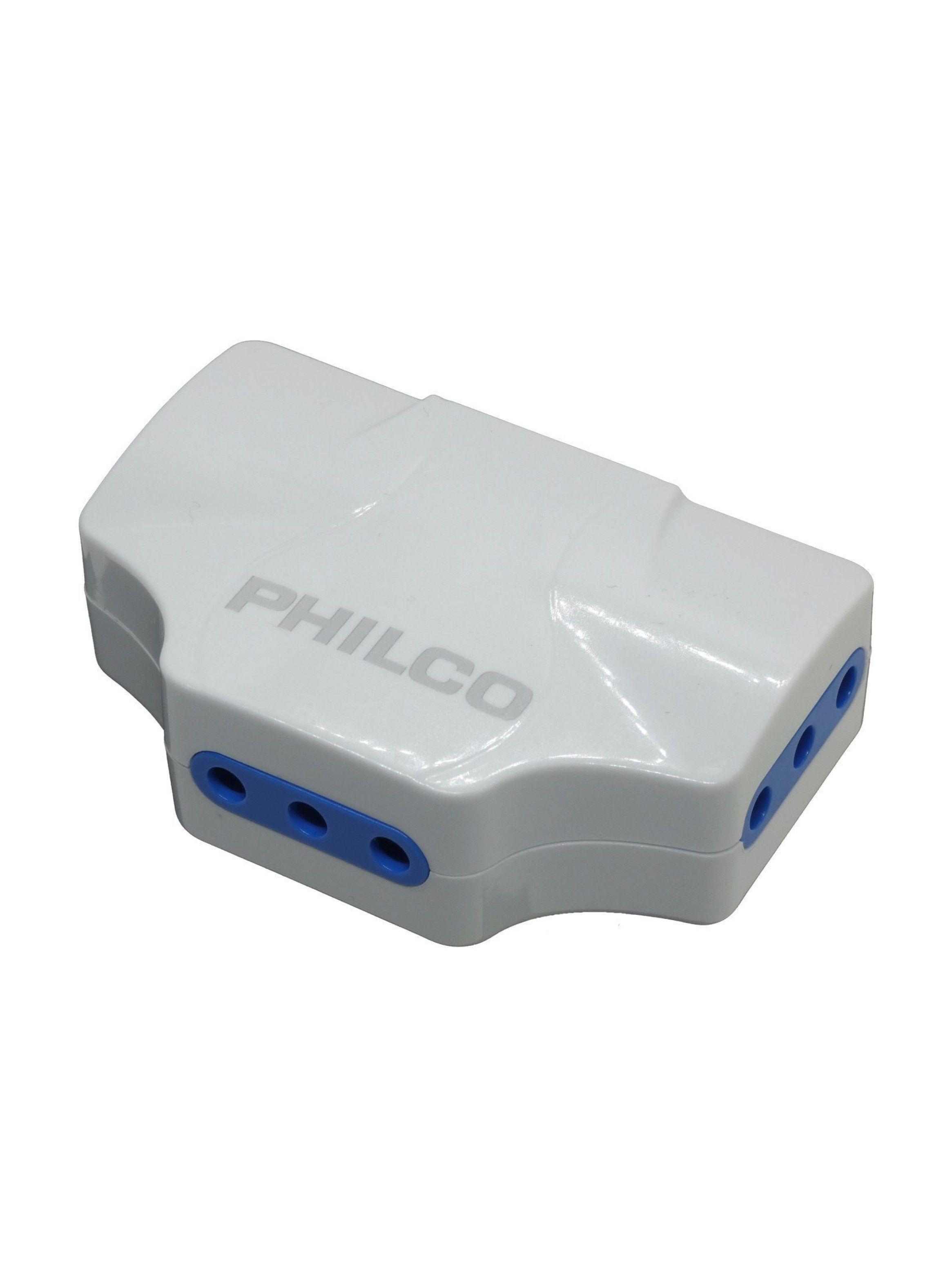 Enchufe triple plano blanco philco sello sec-1