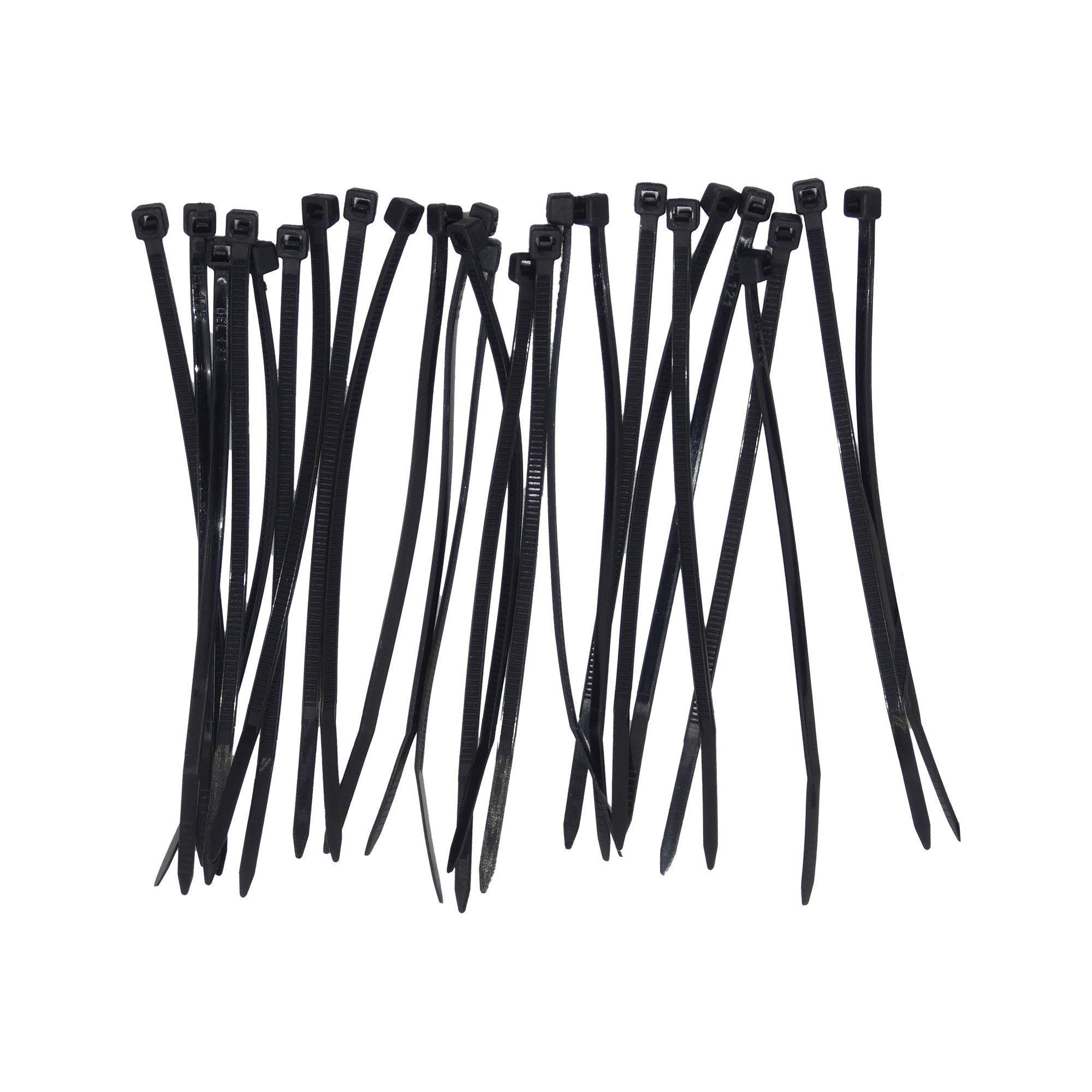 Amarras Plásticas Negra 150x3,6mm 25 Unidades Macrotel-0