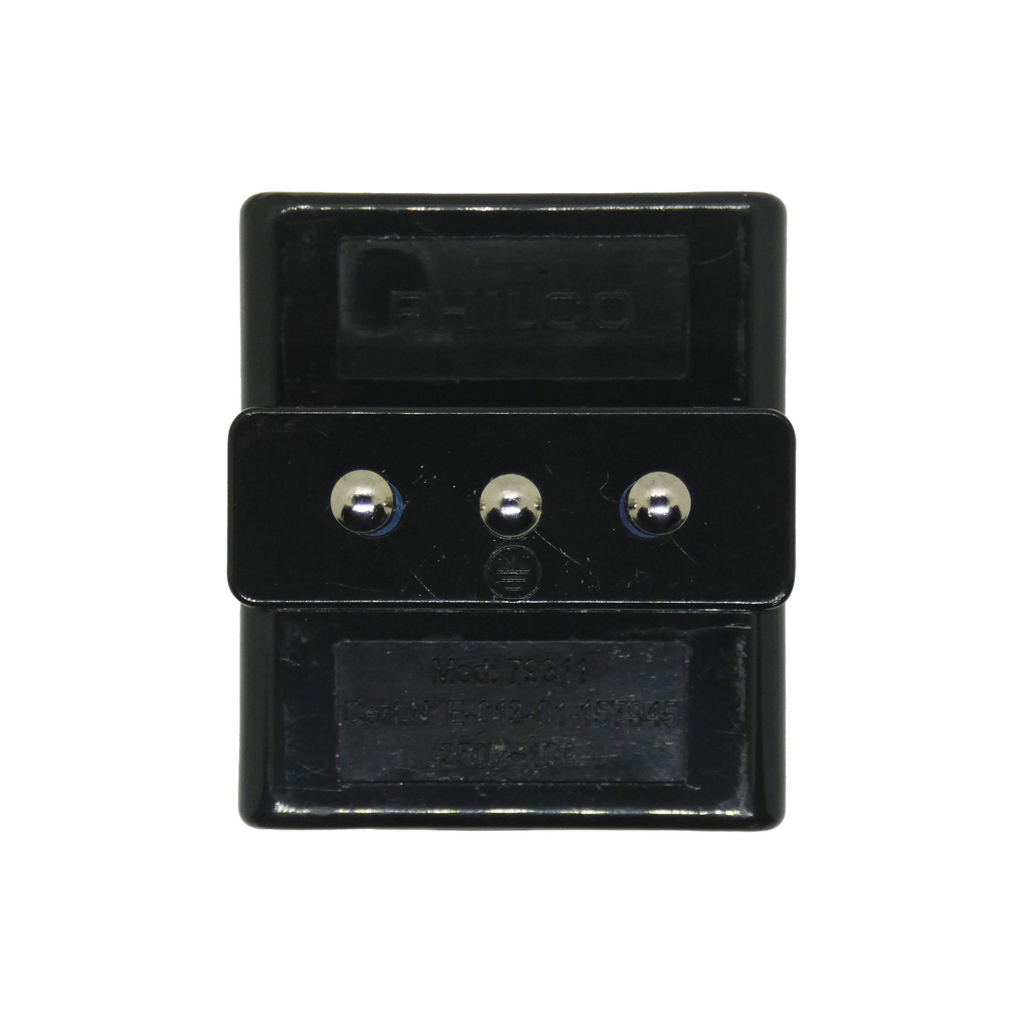 Enchufe triple negro philco sello sec -3