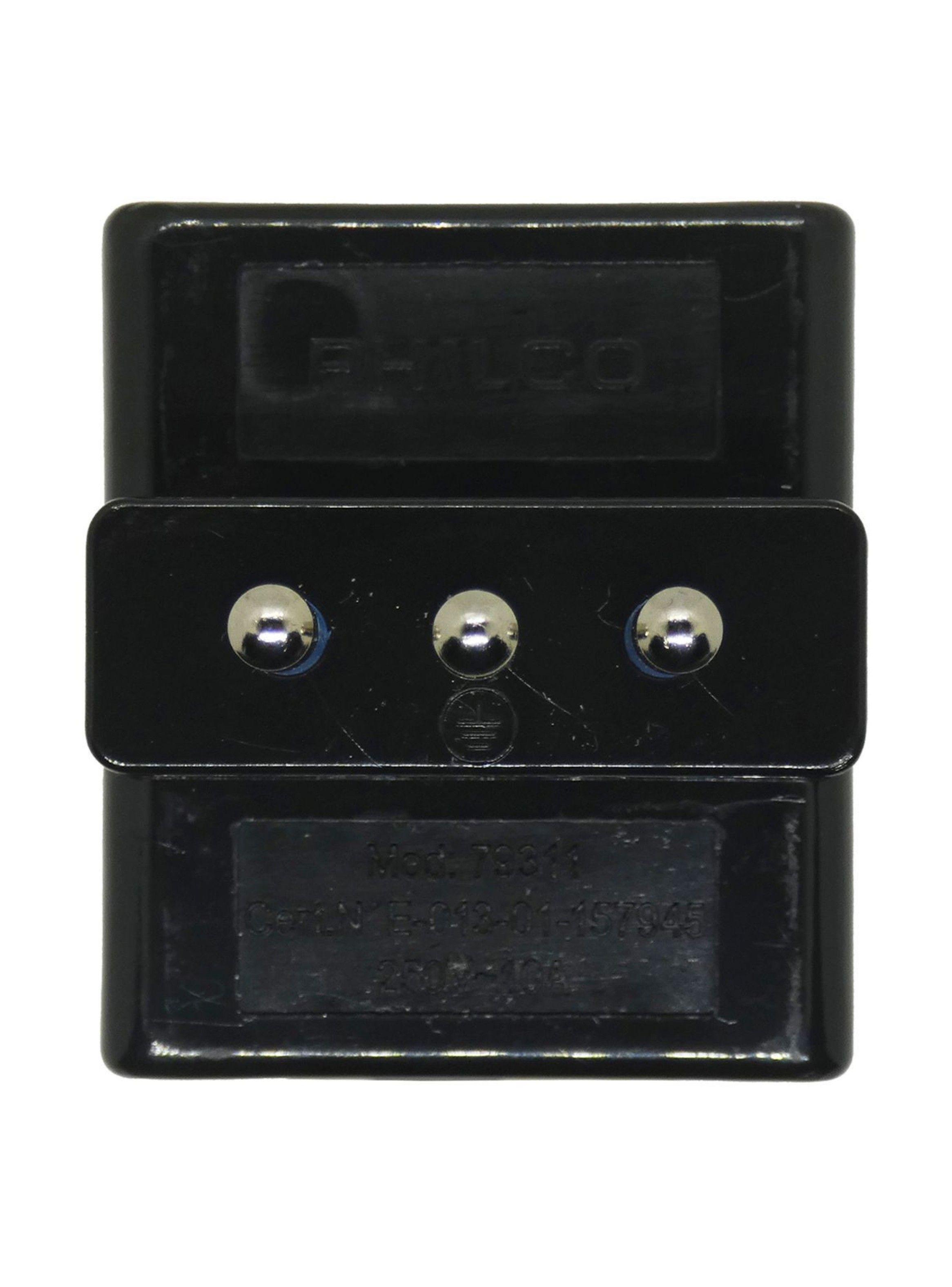 Enchufe triple negro philco sello sec -3