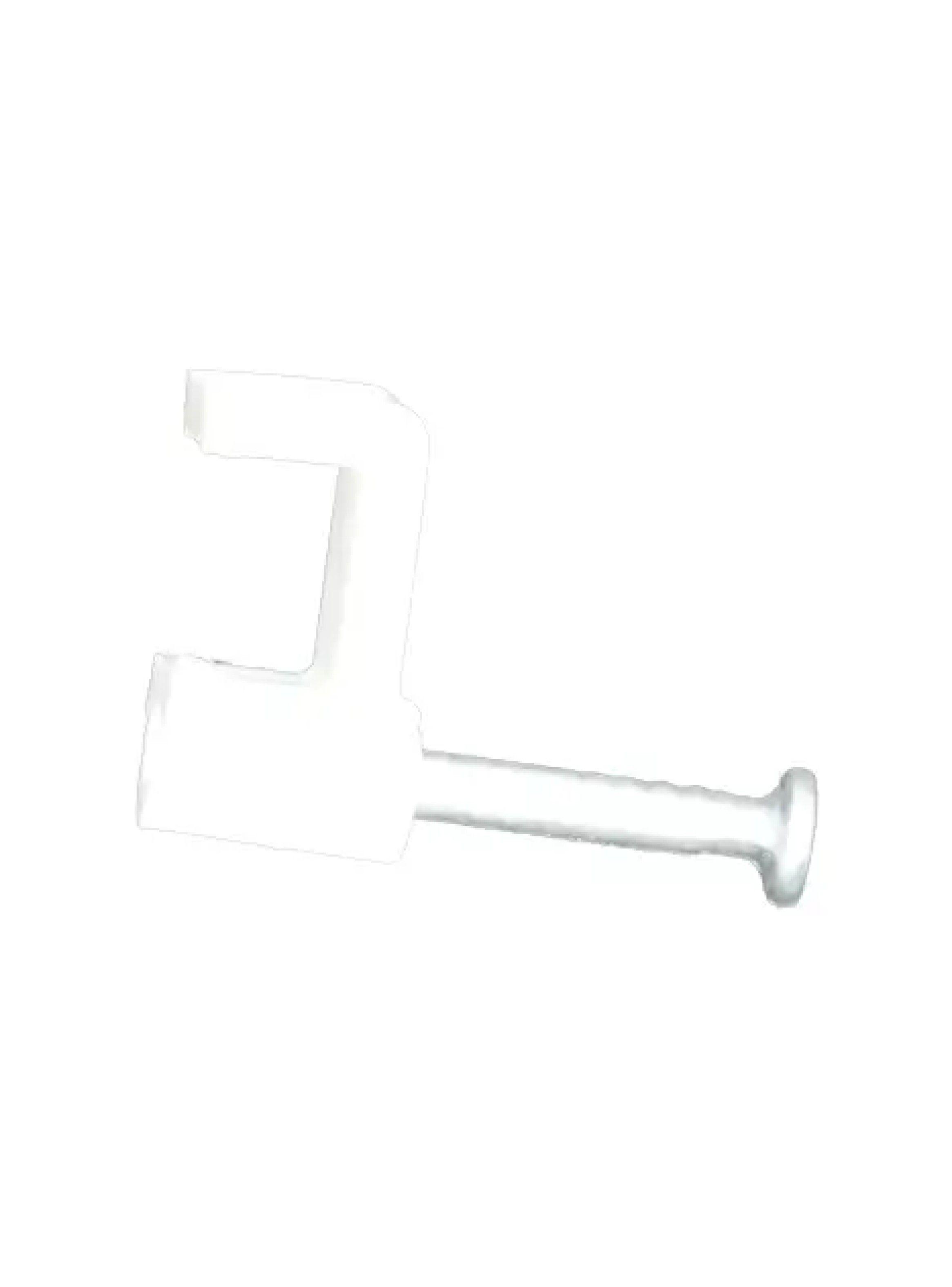 pack de 10 grampas Cable Telefónico Plano Blanco Macrotel-1