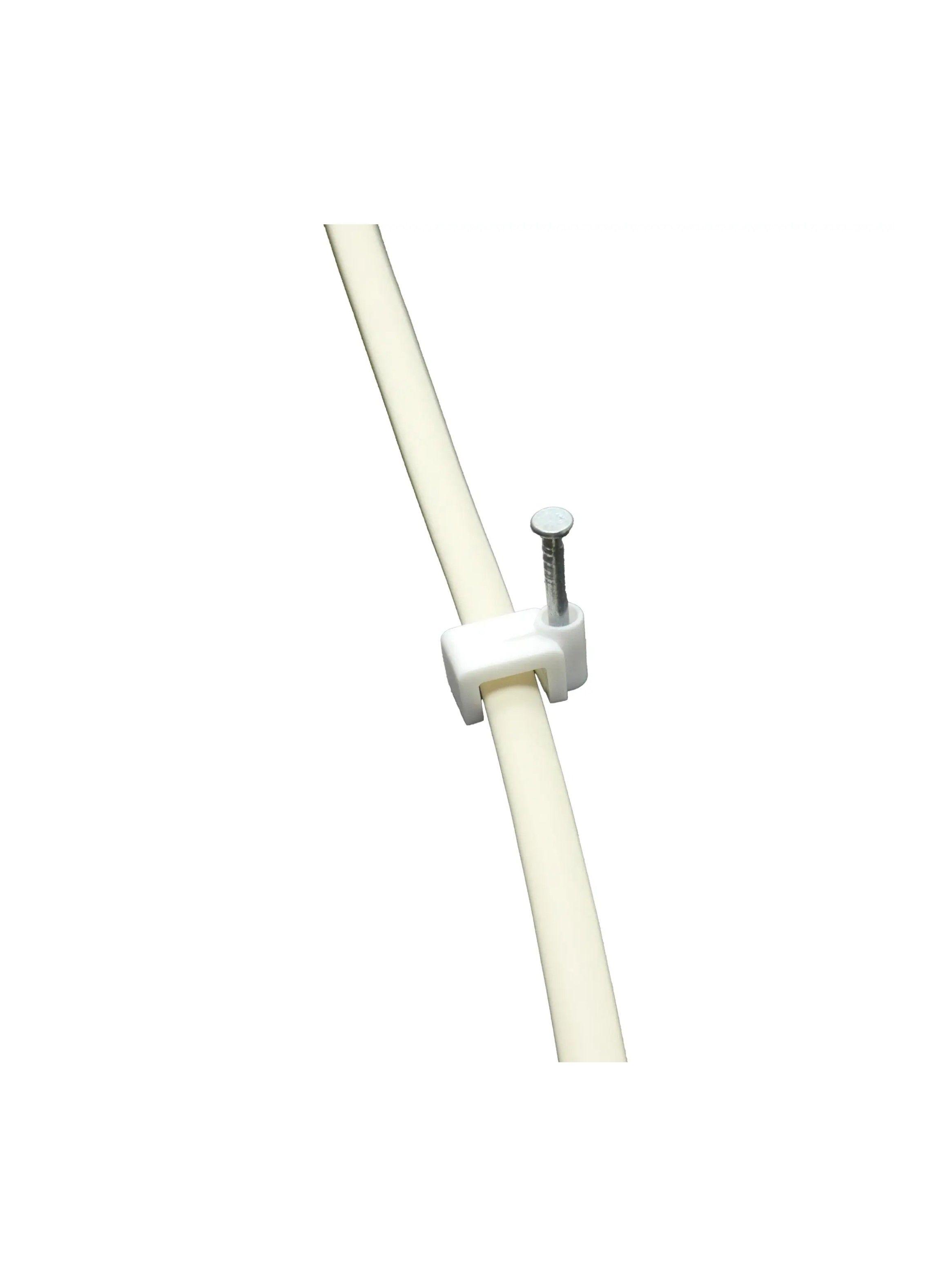 pack de 10 grampas Cable Telefónico Plano Blanco Macrotel-2