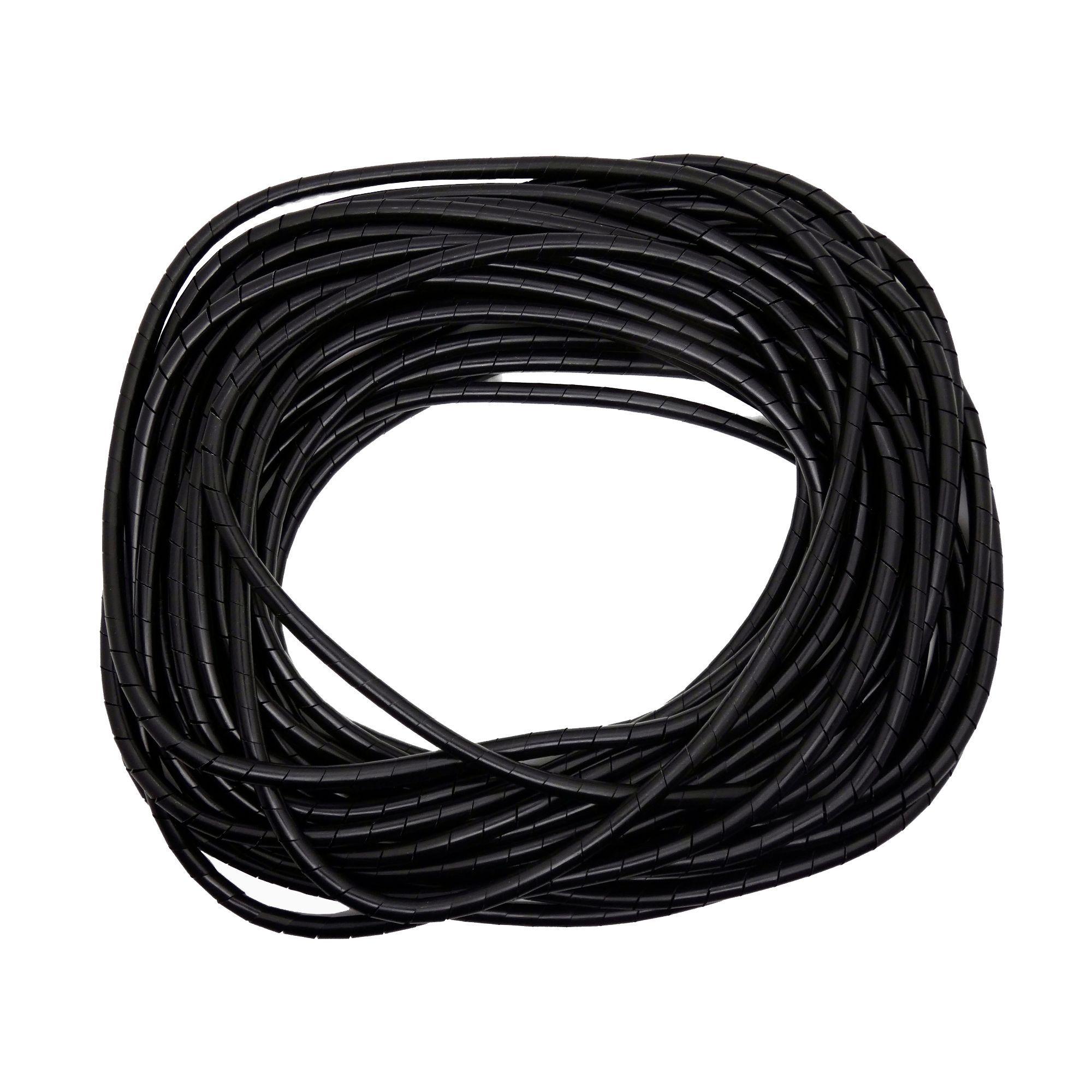 Organizador / Ordena Cable En Espiral negro - 4mm - 10 Mts-0
