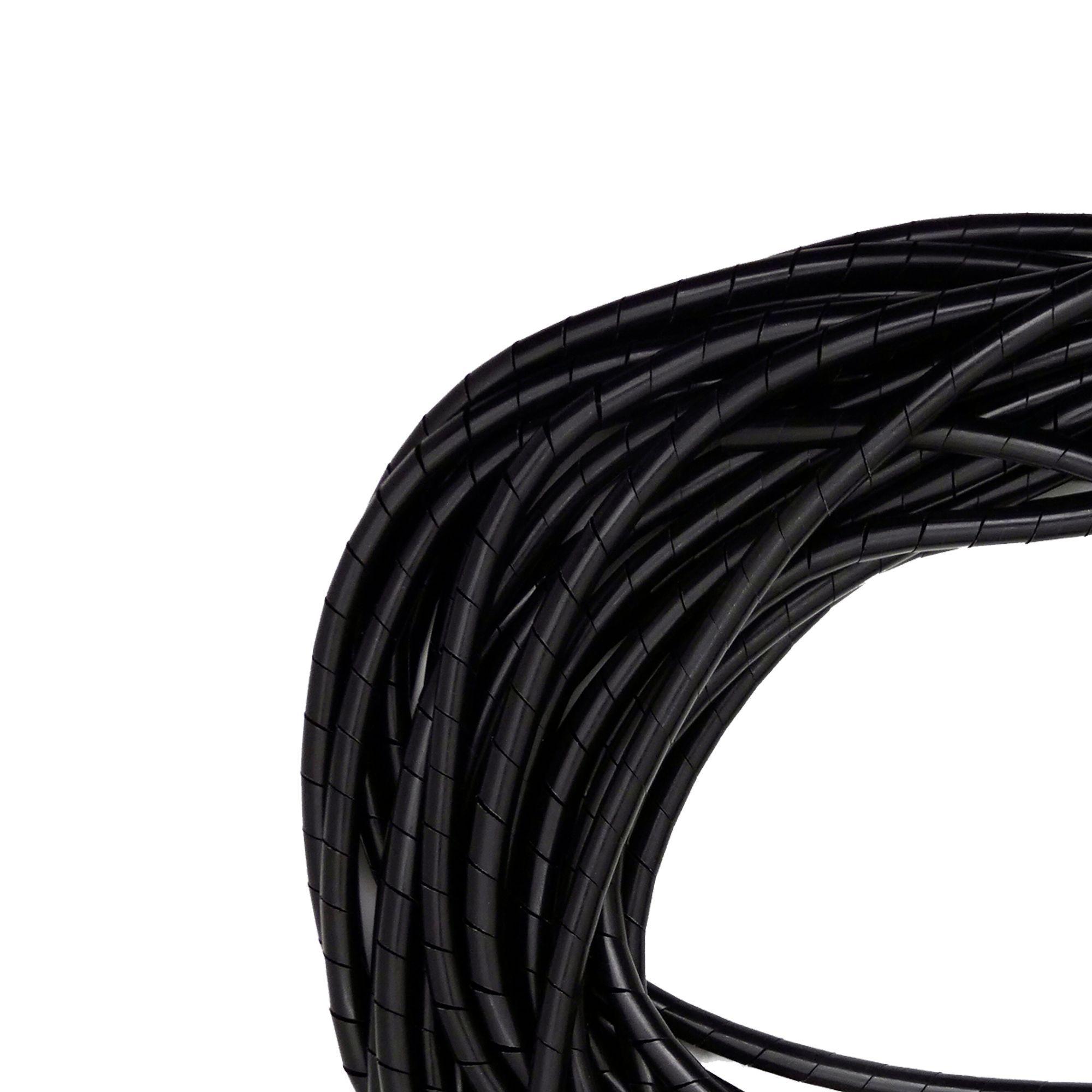 Organizador / Ordena Cable En Espiral negro - 4mm - 10 Mts-1