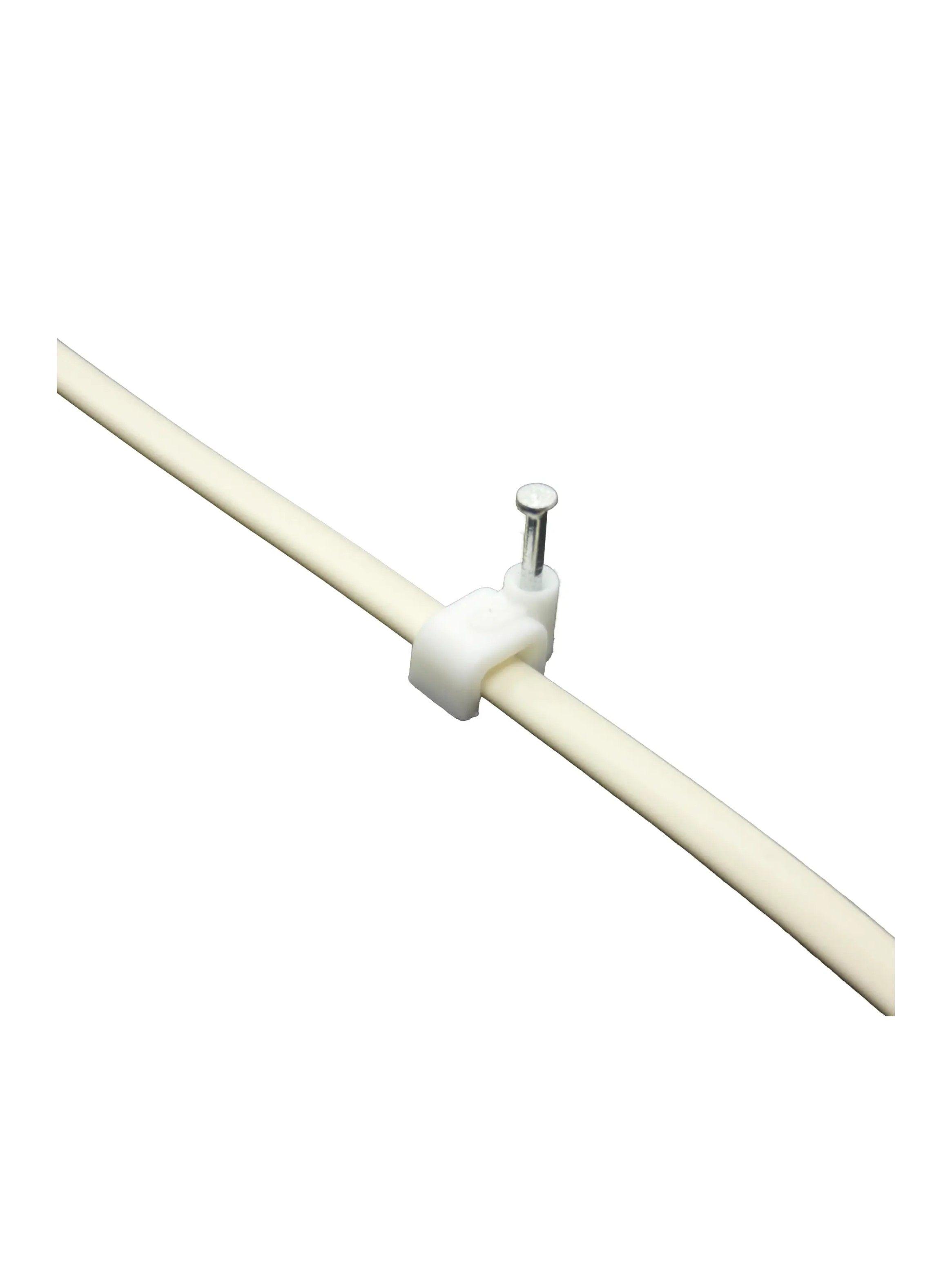 pack de 10 grampas Cable Telefónico Plano Blanco Macrotel-2