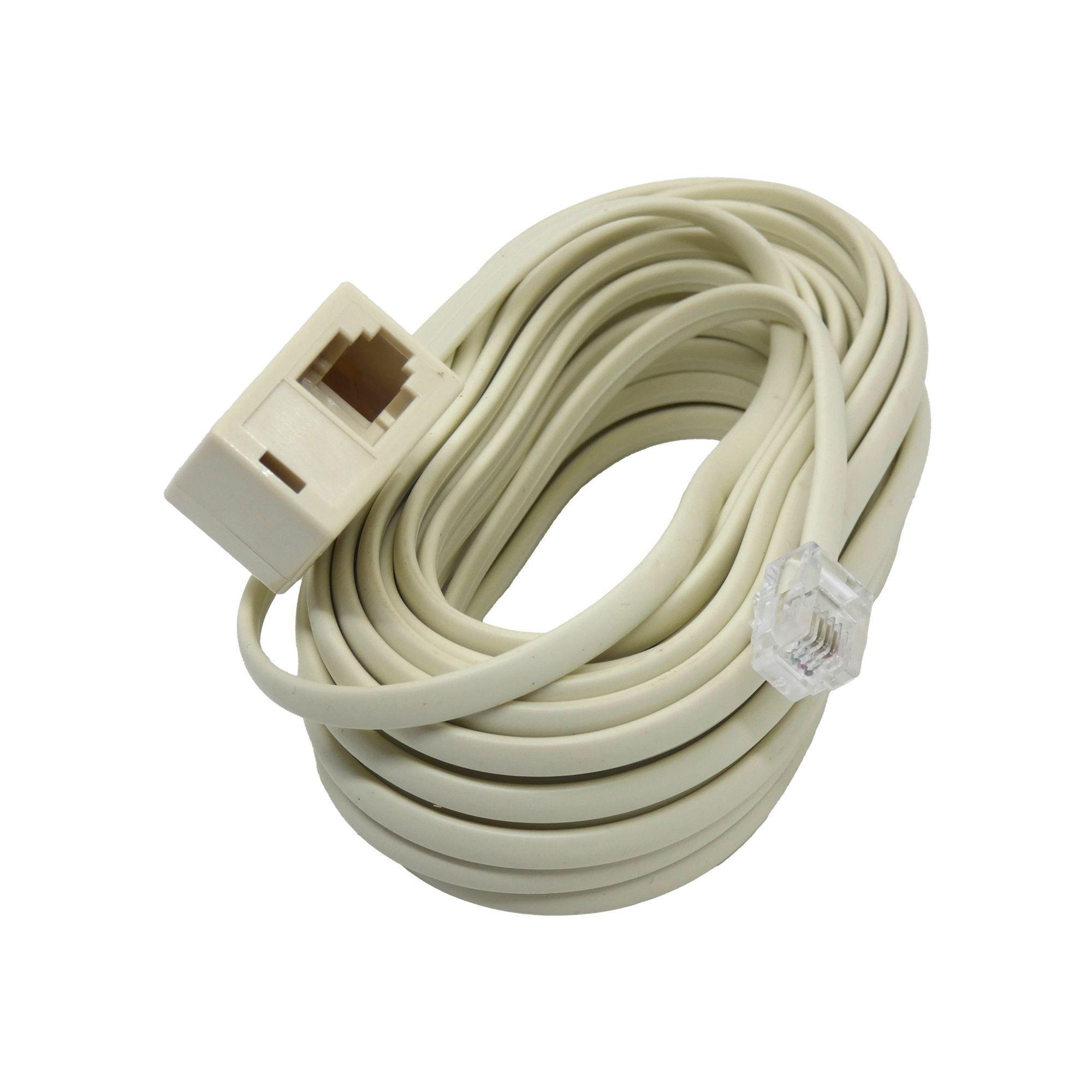Cable extensión de teléfono RJ11 con copla 7.5 m marfil macrotel-1