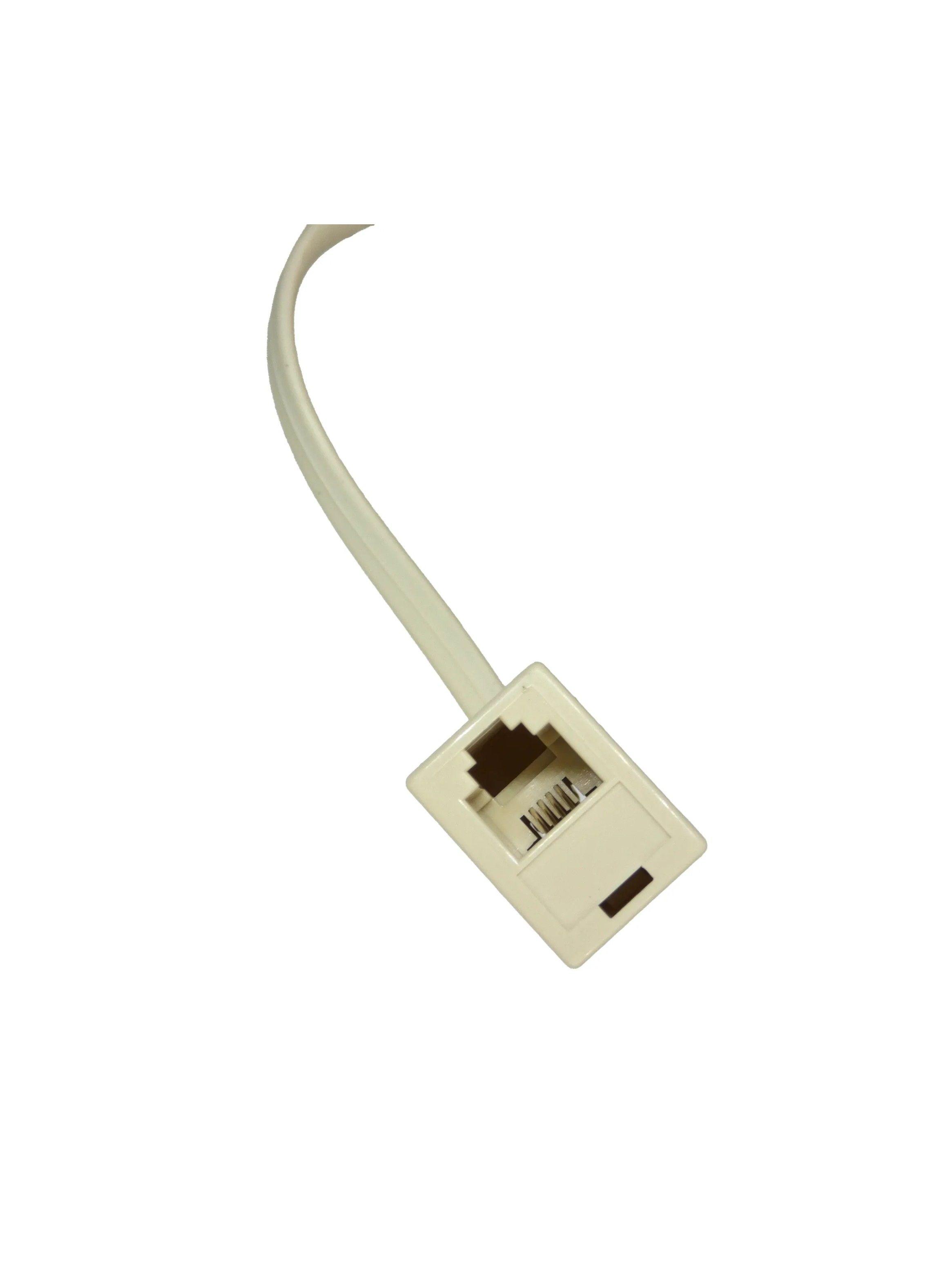 Cable extensión de teléfono RJ11 con copla 7.5 m macrotel marfil-2