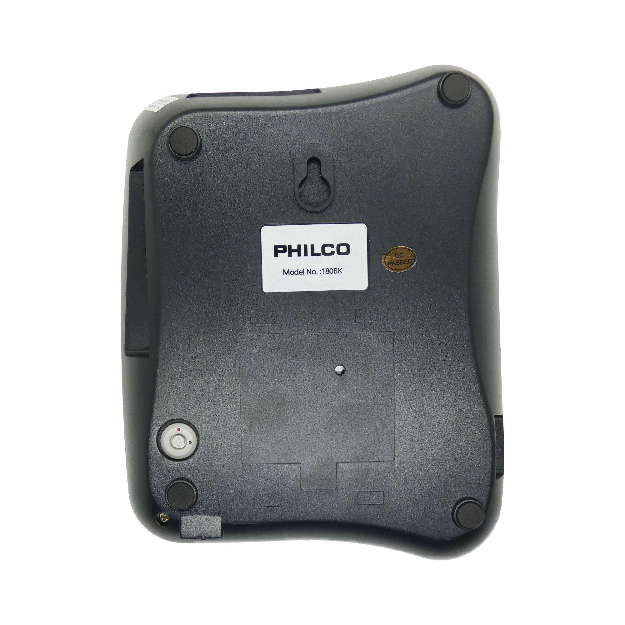 Teléfono Fijo De Sobremesa Con Número Grande Negro Philco-2