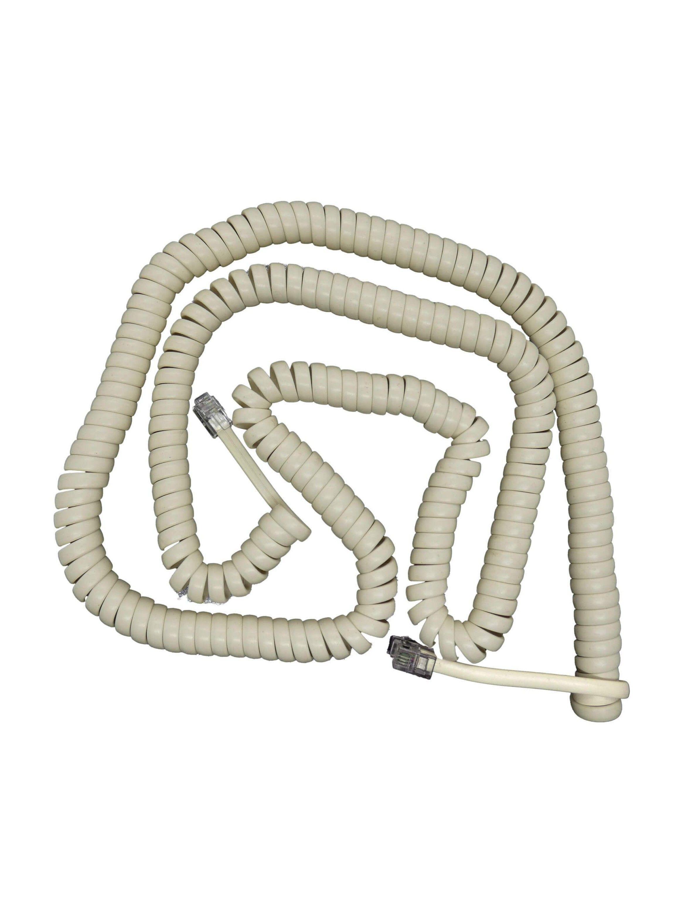 Cable De Teléfono Retráctil Macrotel 7.5 m marfil-0