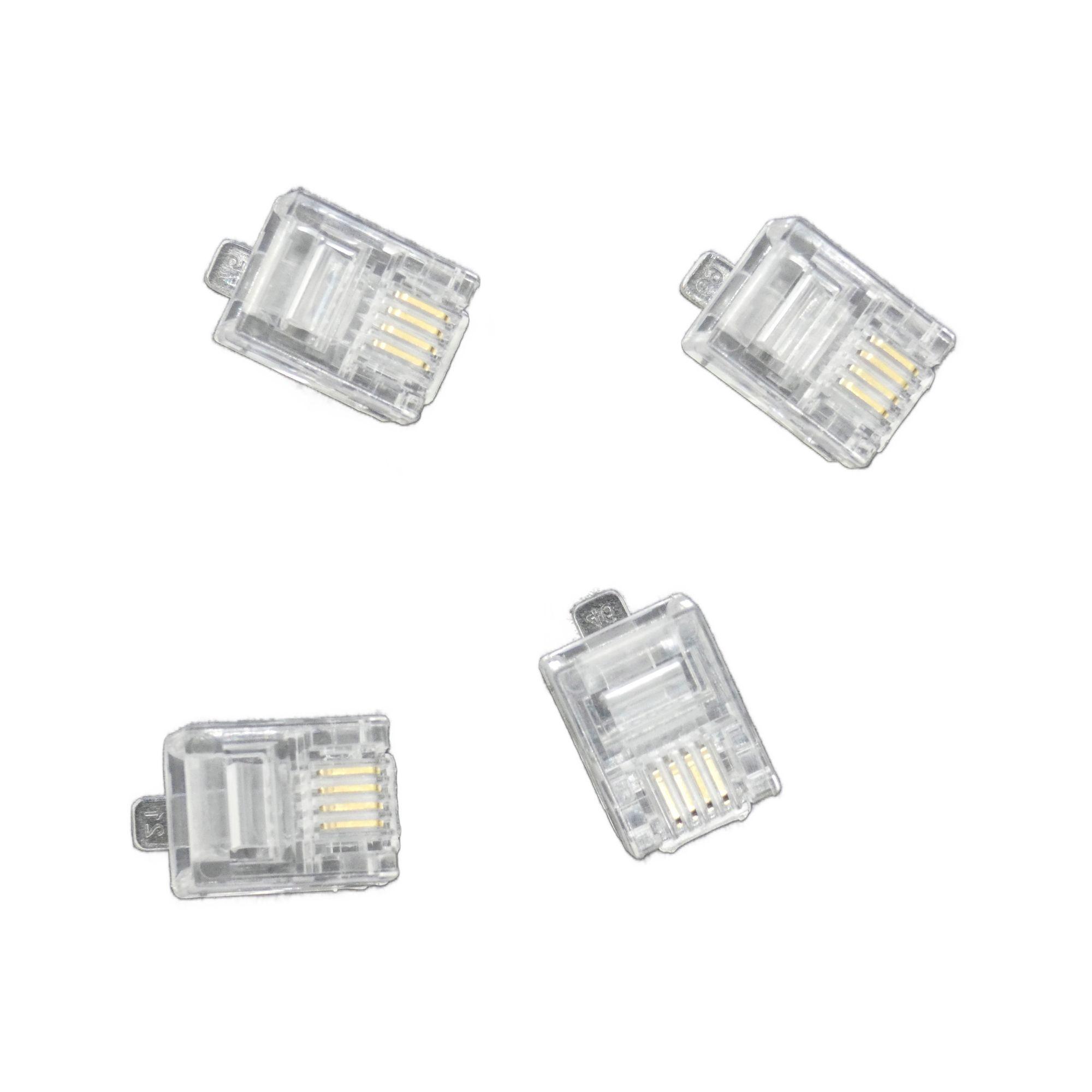 Pack De 4 Conectores Rj11 Macrotel - Telefonía Fija-0