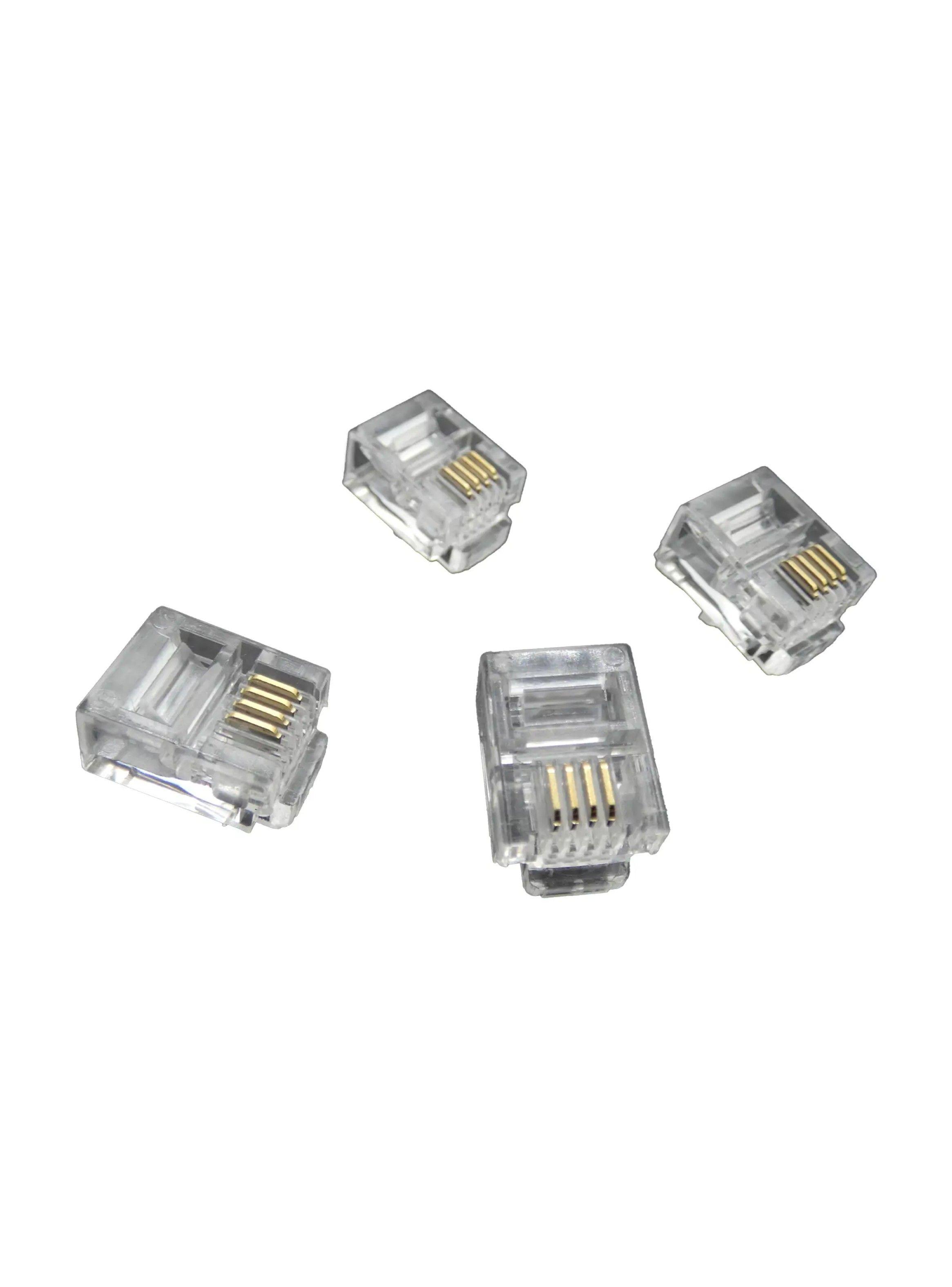 Pack De 4 Conectores Rj11 Macrotel - Telefonía Fija-1