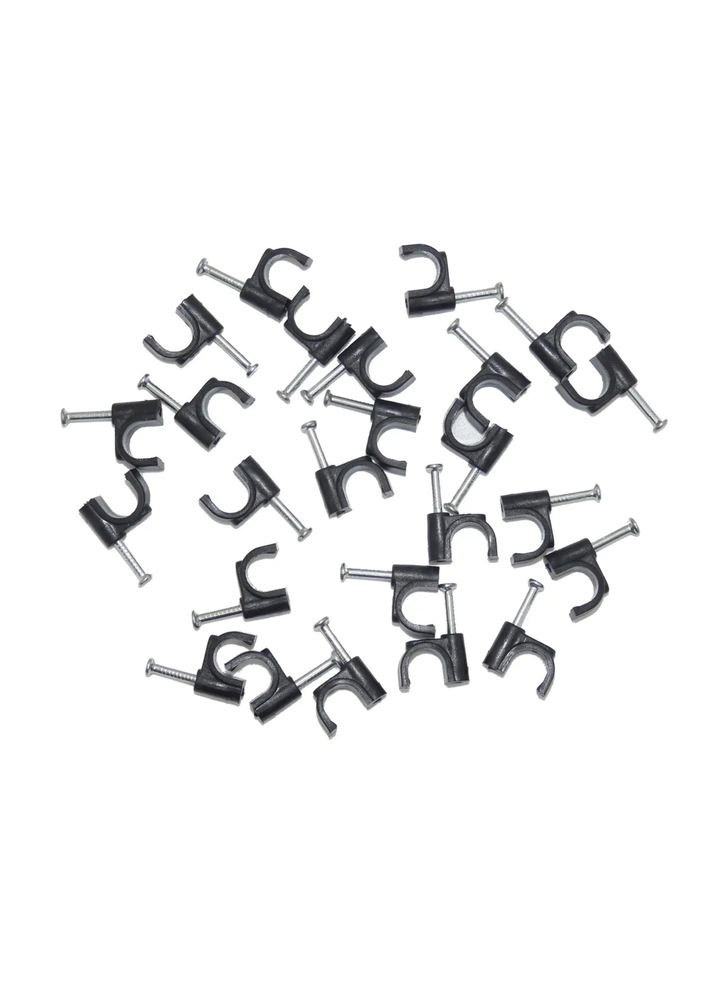 Pack 25 grampas Cable Coaxial Rg59/6 8mm Negro Macrotel-0