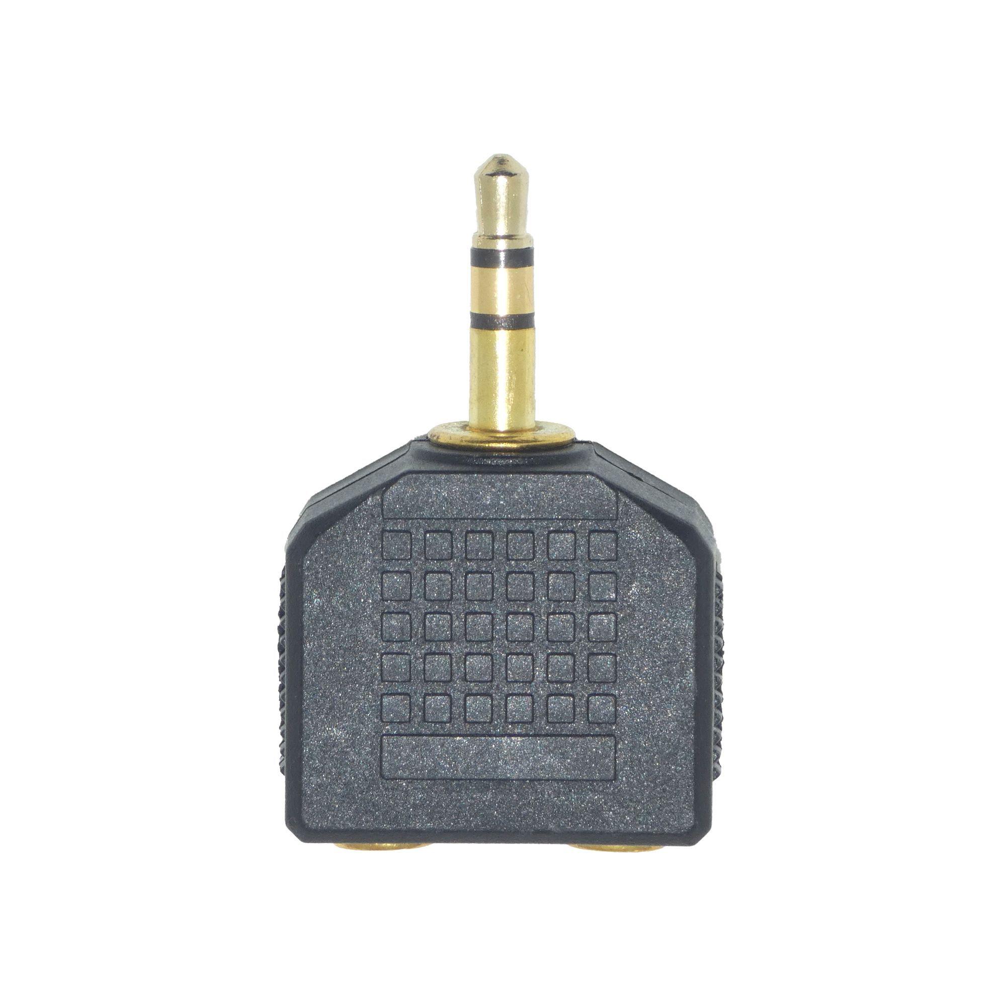 Adaptador De Audífonos Stereo 3,5mm 1x2 Macrotel-2