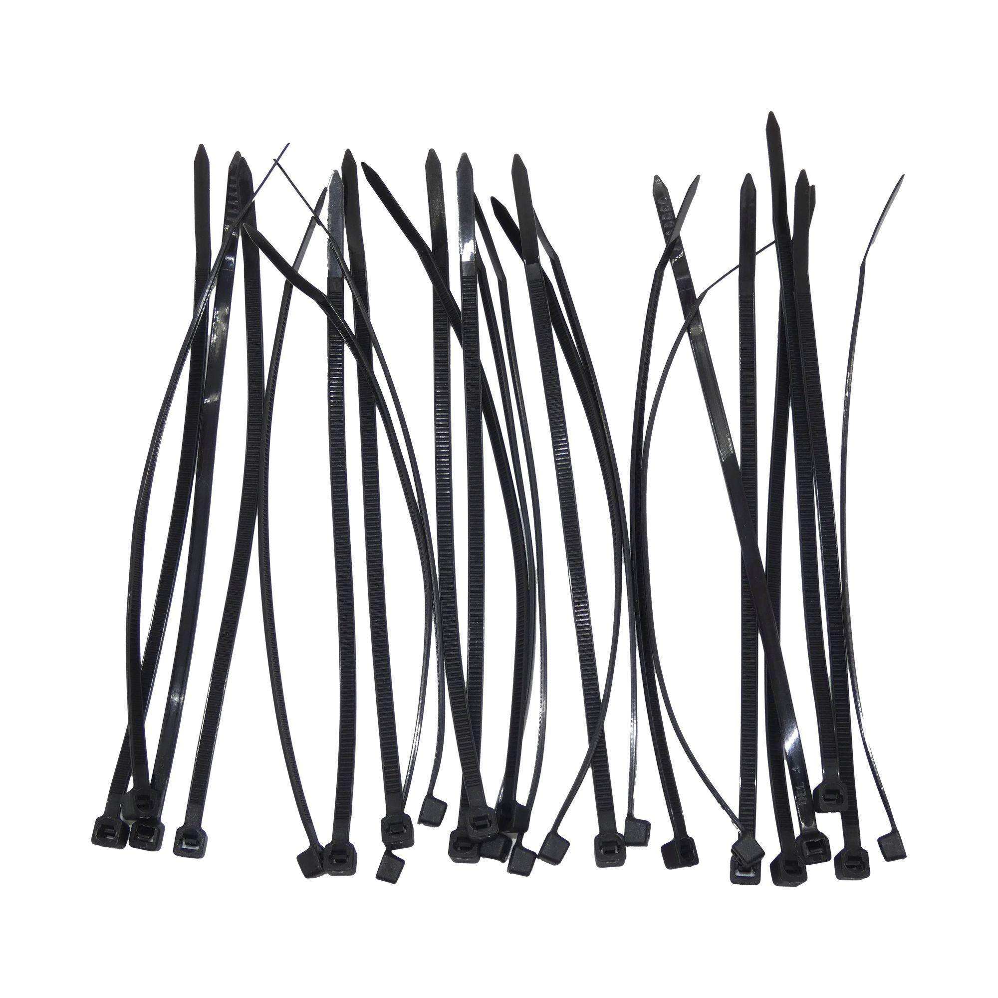 Amarras Plásticas Negra 150x3mm 25 Unidades Macrotel-0
