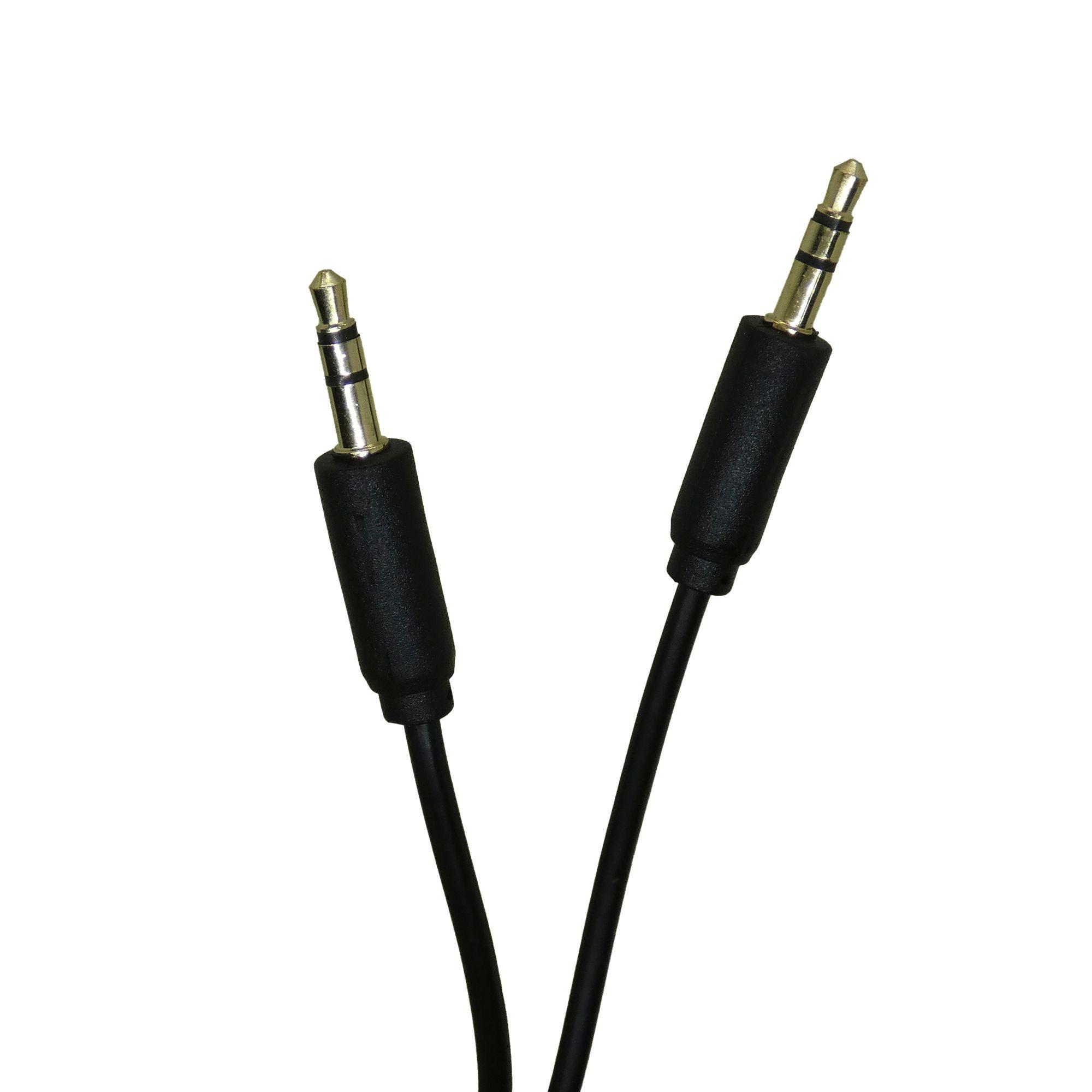 Cable auxiliar retráctil 3,5mm macho a macho negro 1,8 mts-2