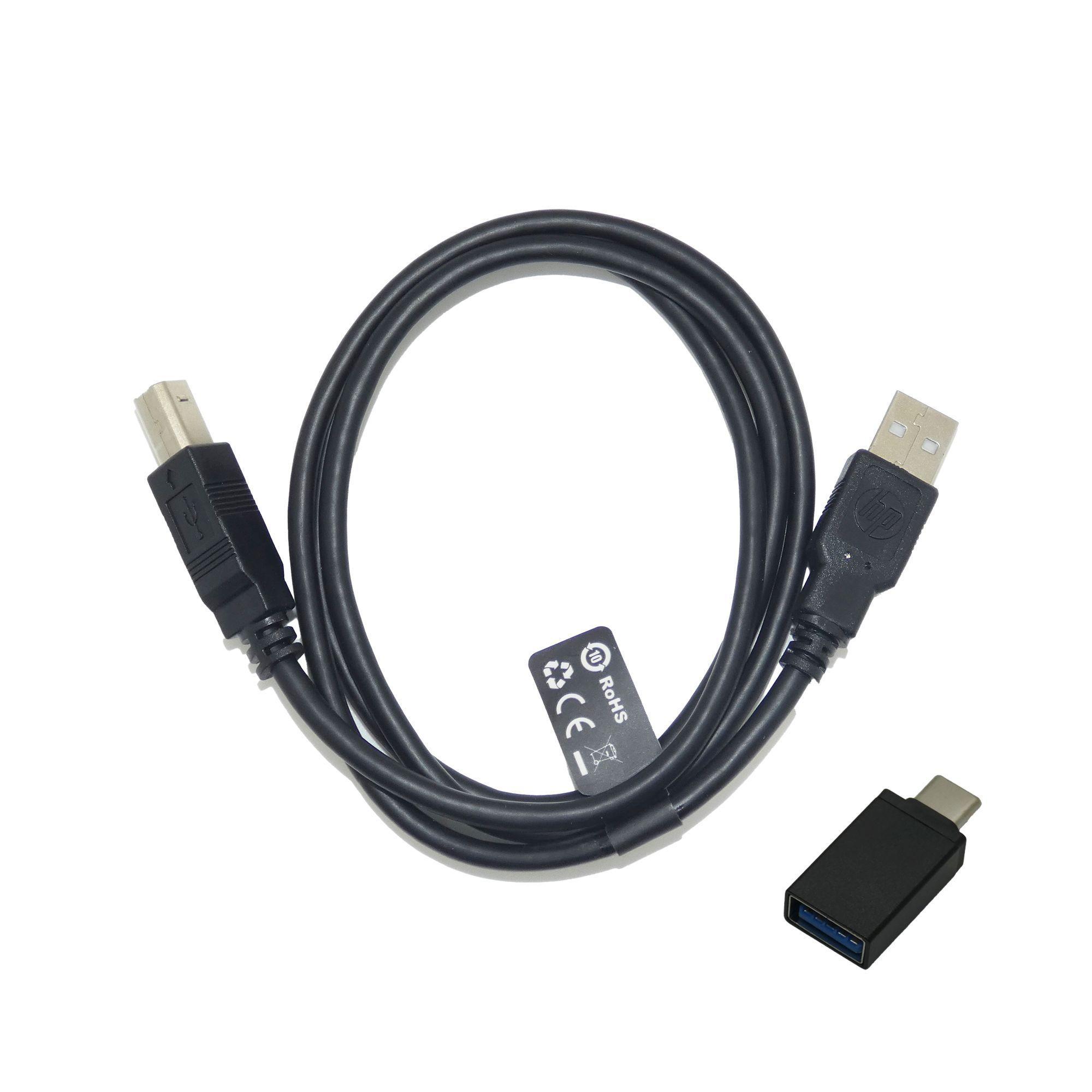 Cable Usb Tipo A Tipo B con adaptador tipo-c hp 2 m-0