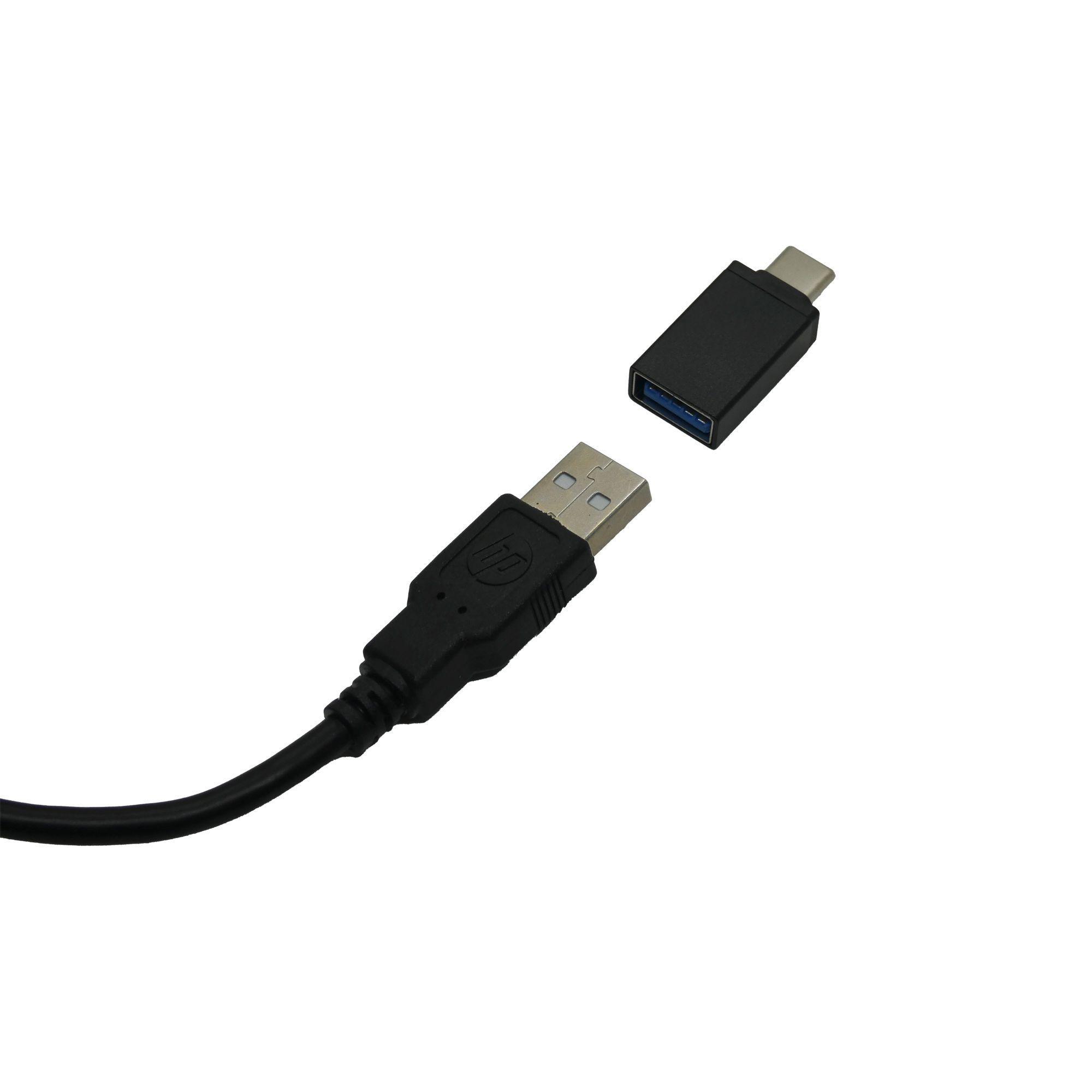 Cable Usb Tipo A Tipo B con adaptador tipo-c hp 2 m-3