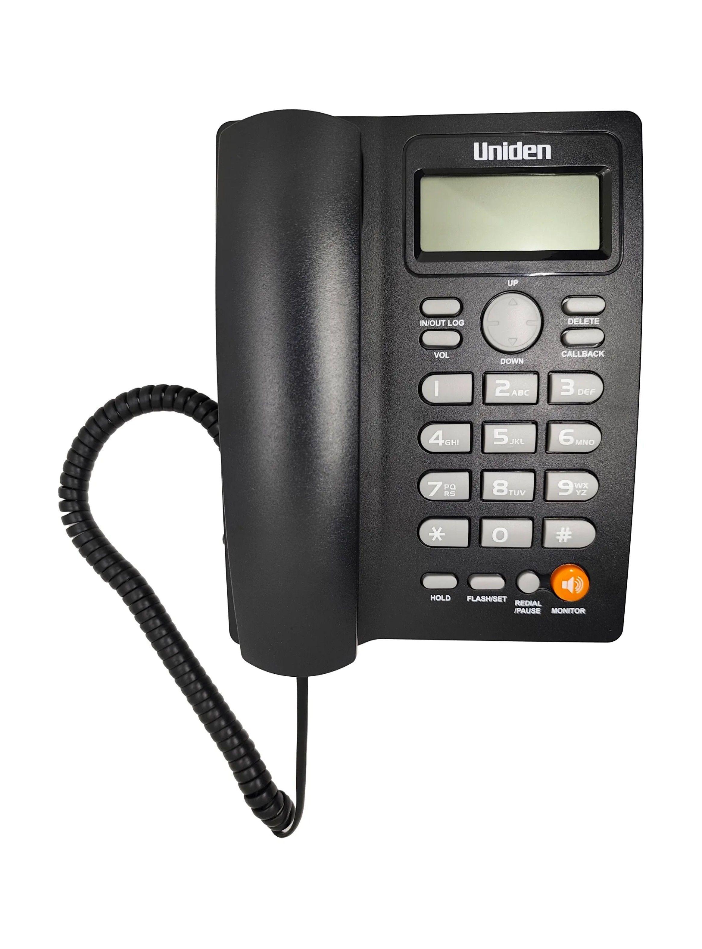 Teléfono Fijo Uniden Identificador de Llamadas Negro-0