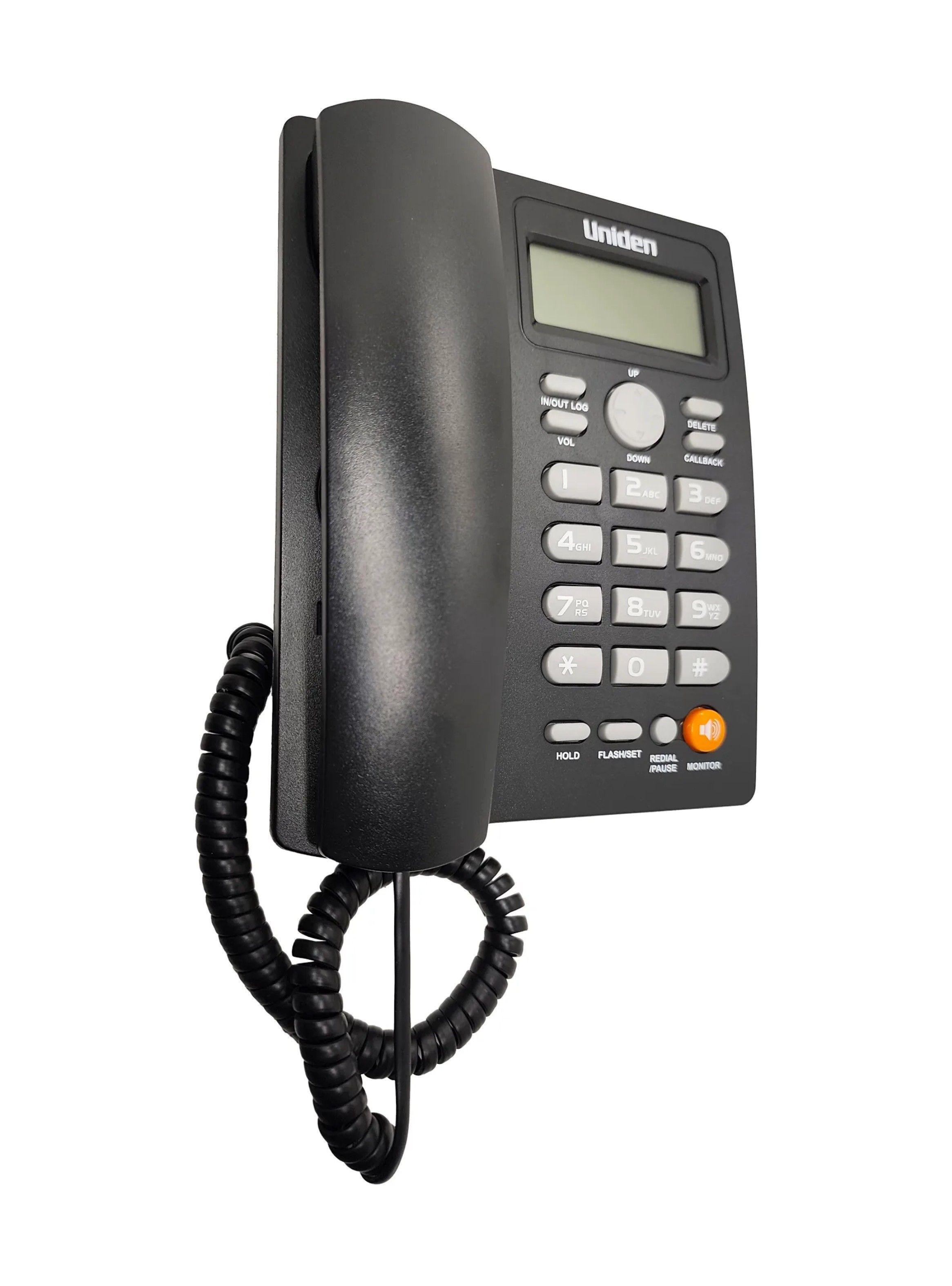 Teléfono Fijo Uniden Identificador de Llamadas Negro-1