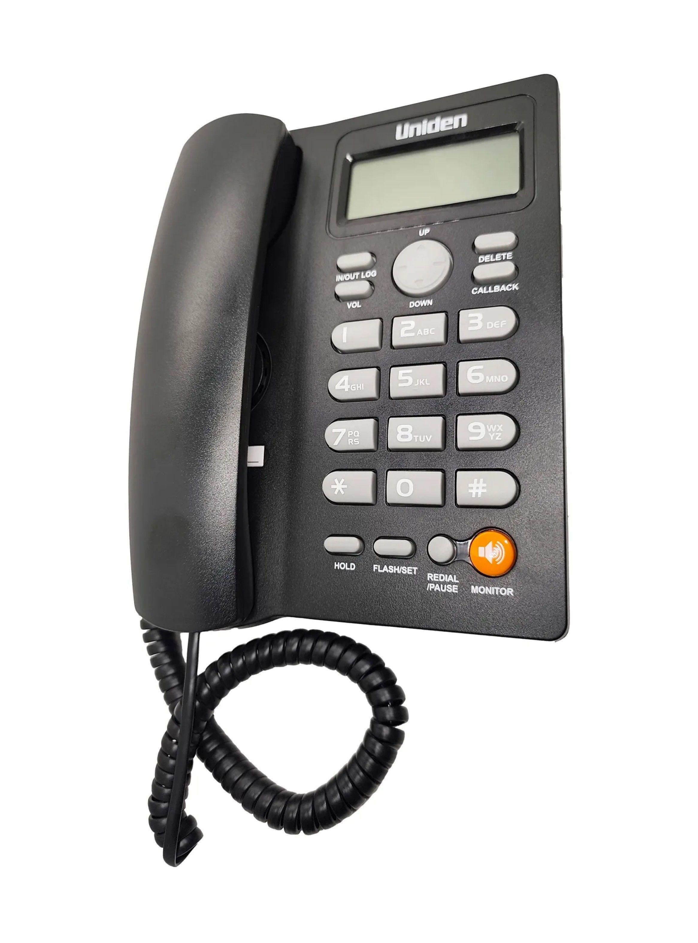 Teléfono Fijo Uniden Identificador de Llamadas Negro-2