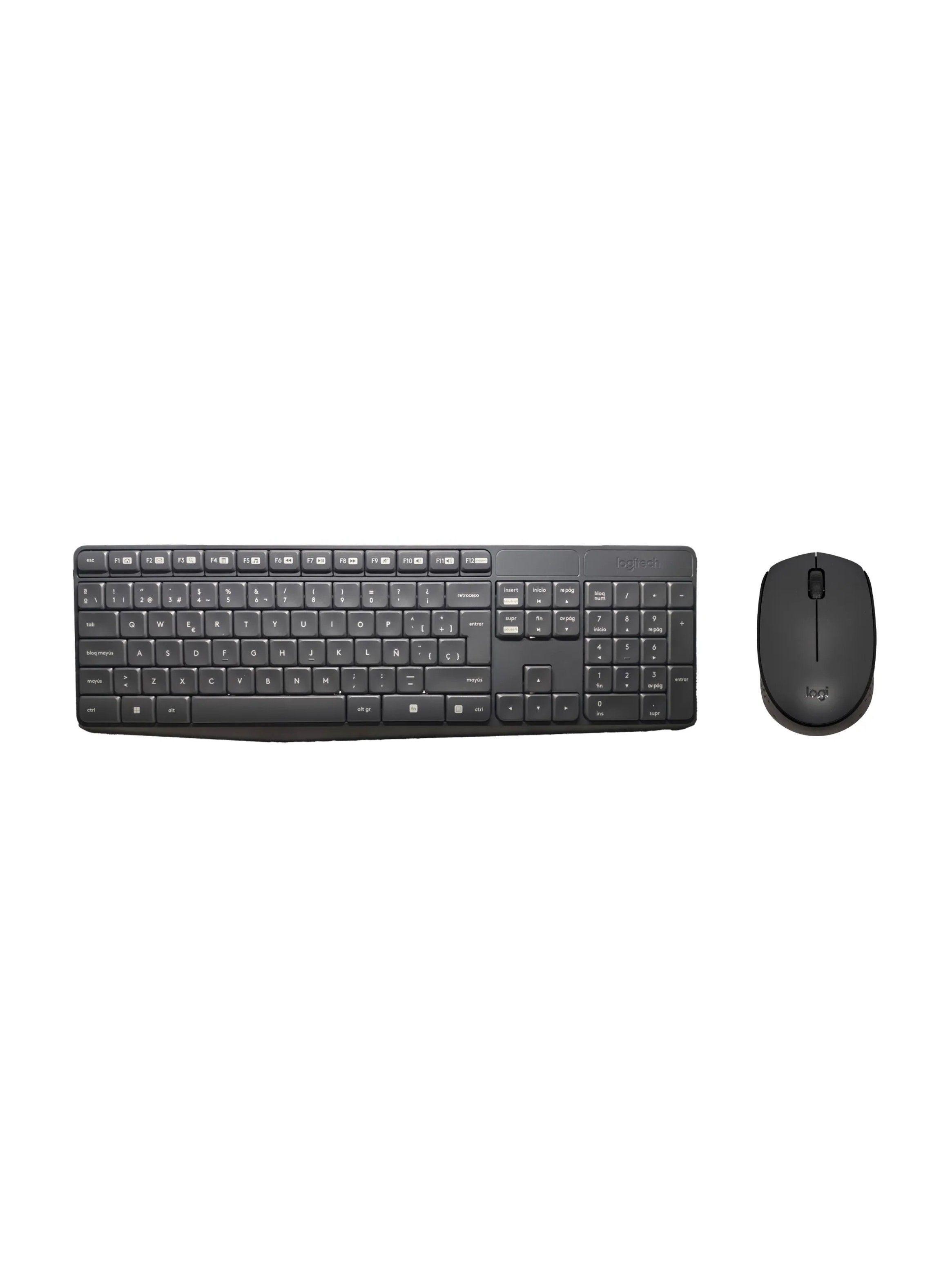 Combo Logitech Inalámbrico Español Teclado y Mouse USB-0