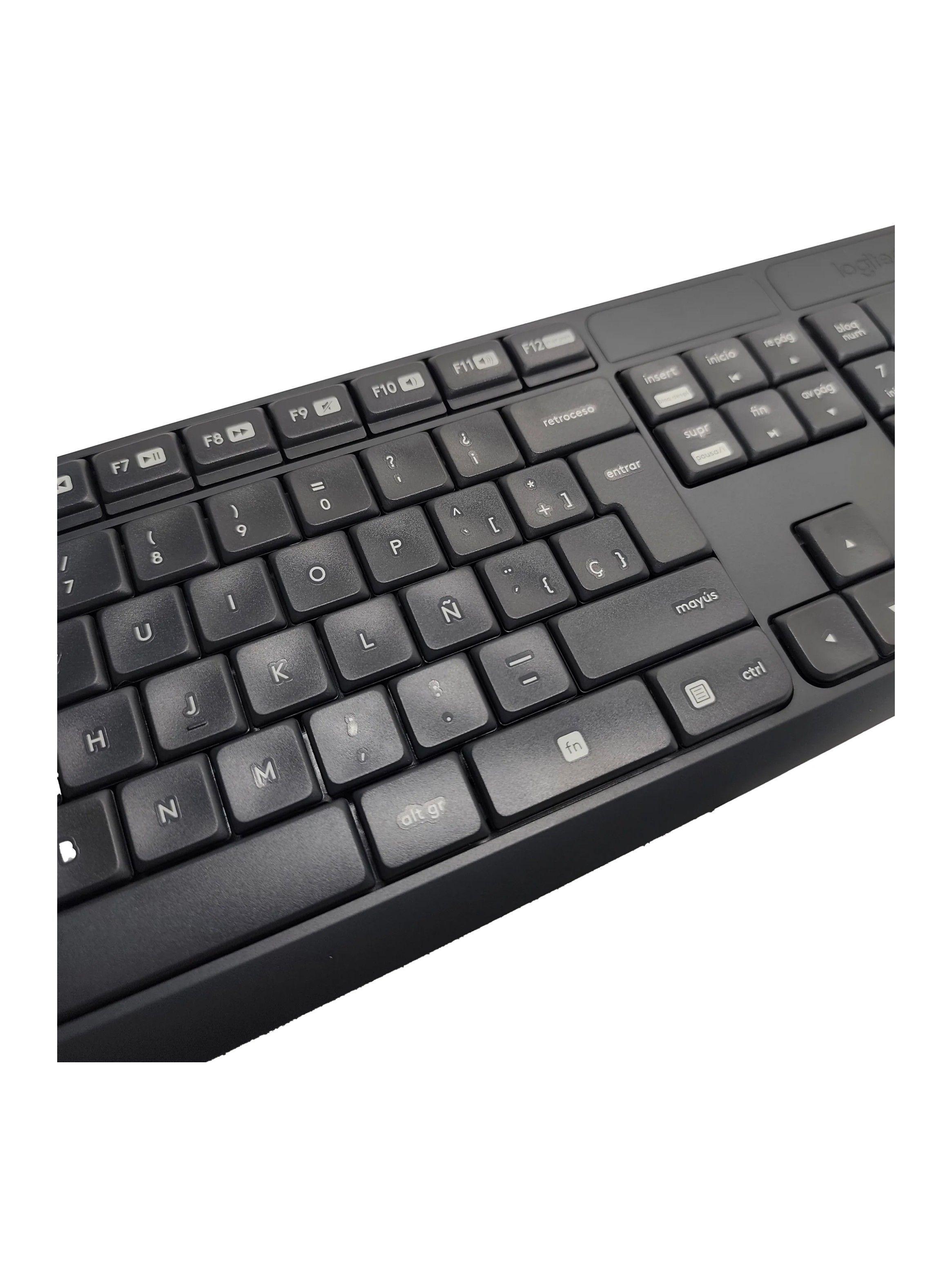 Combo Logitech Inalámbrico Español Teclado y Mouse USB-1