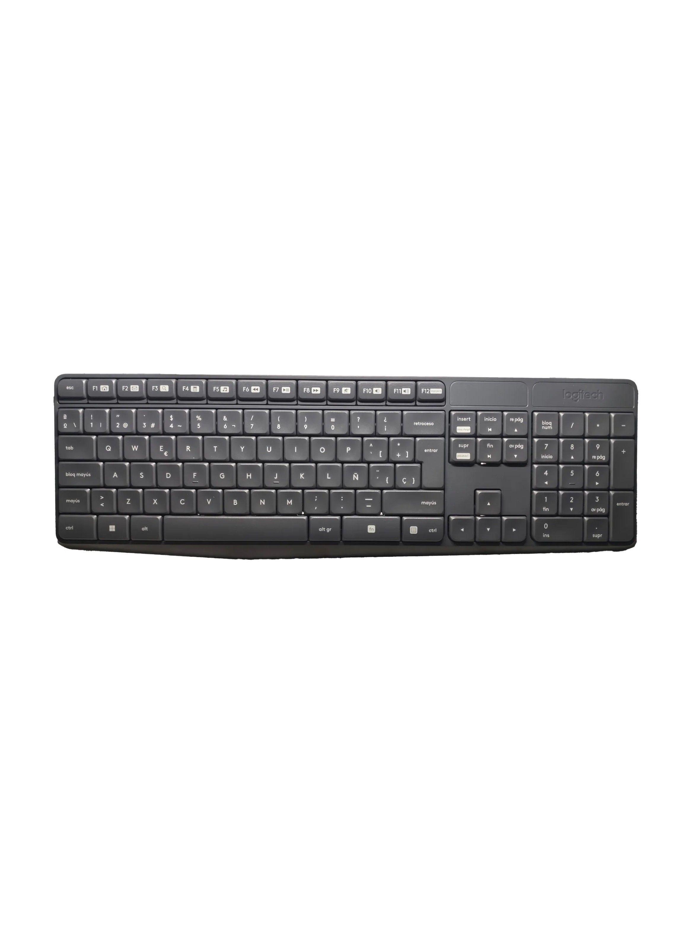 Combo Logitech Inalámbrico Español Teclado y Mouse USB-4