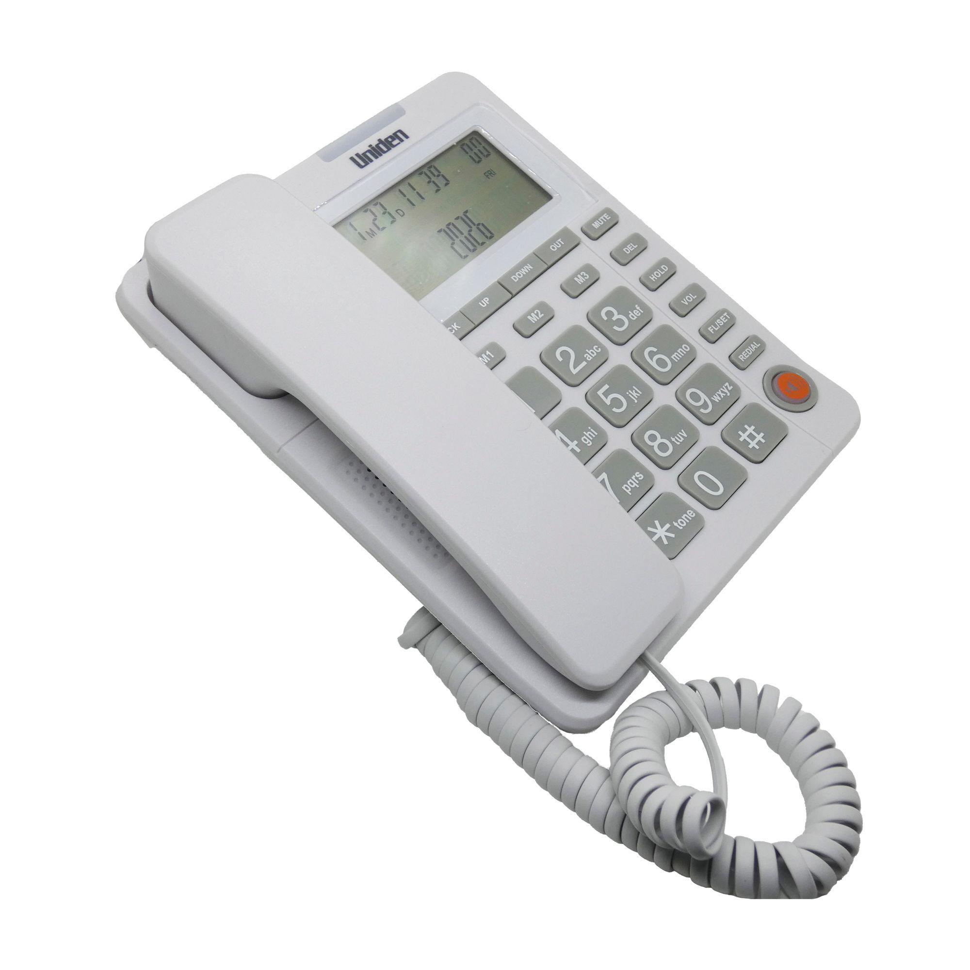 Teléfono Fijo Con Pantalla Y Manos Libres Blanco Uniden-2