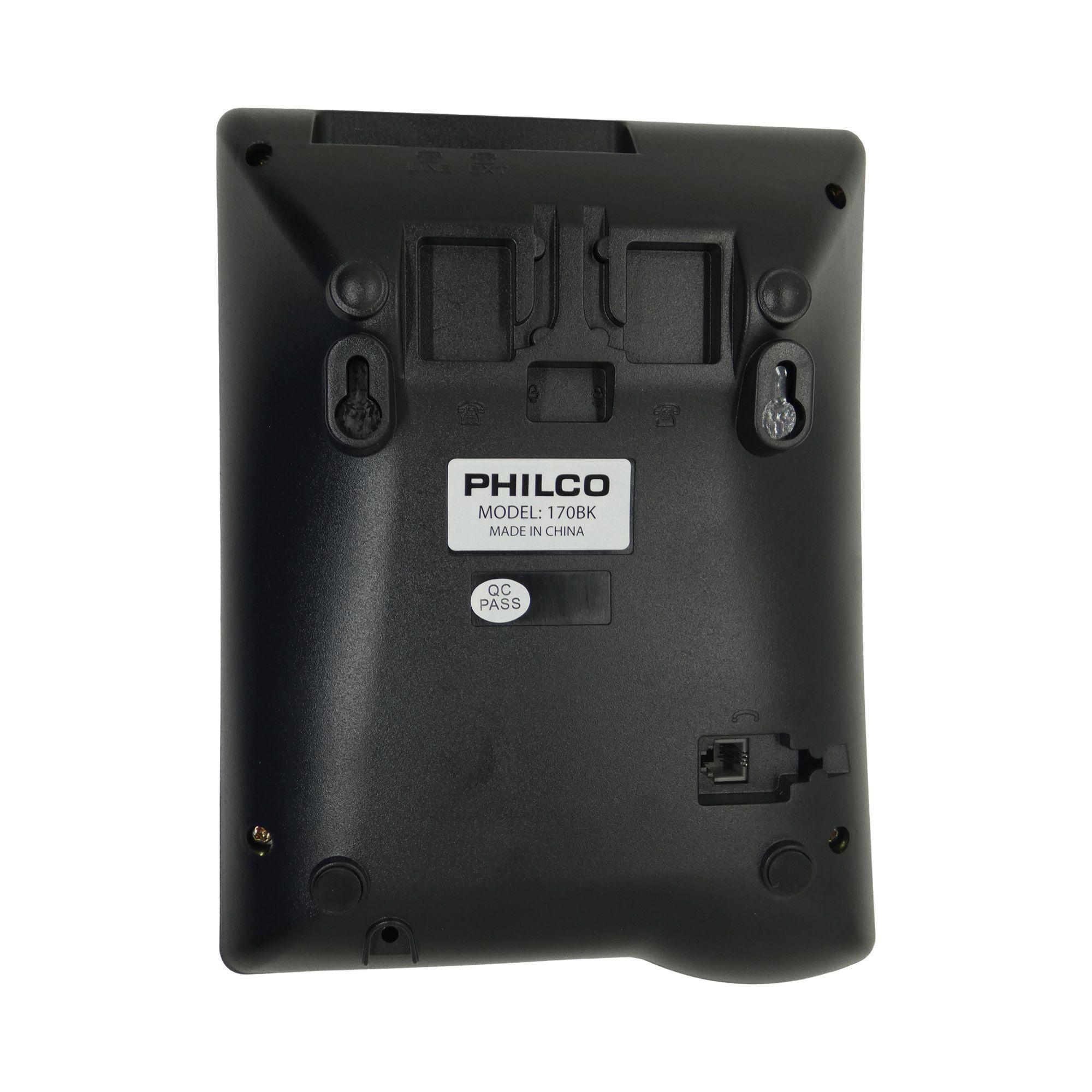 Teléfono Fijo De Sobremesa Con Número Grande v2 Negro Philco-3