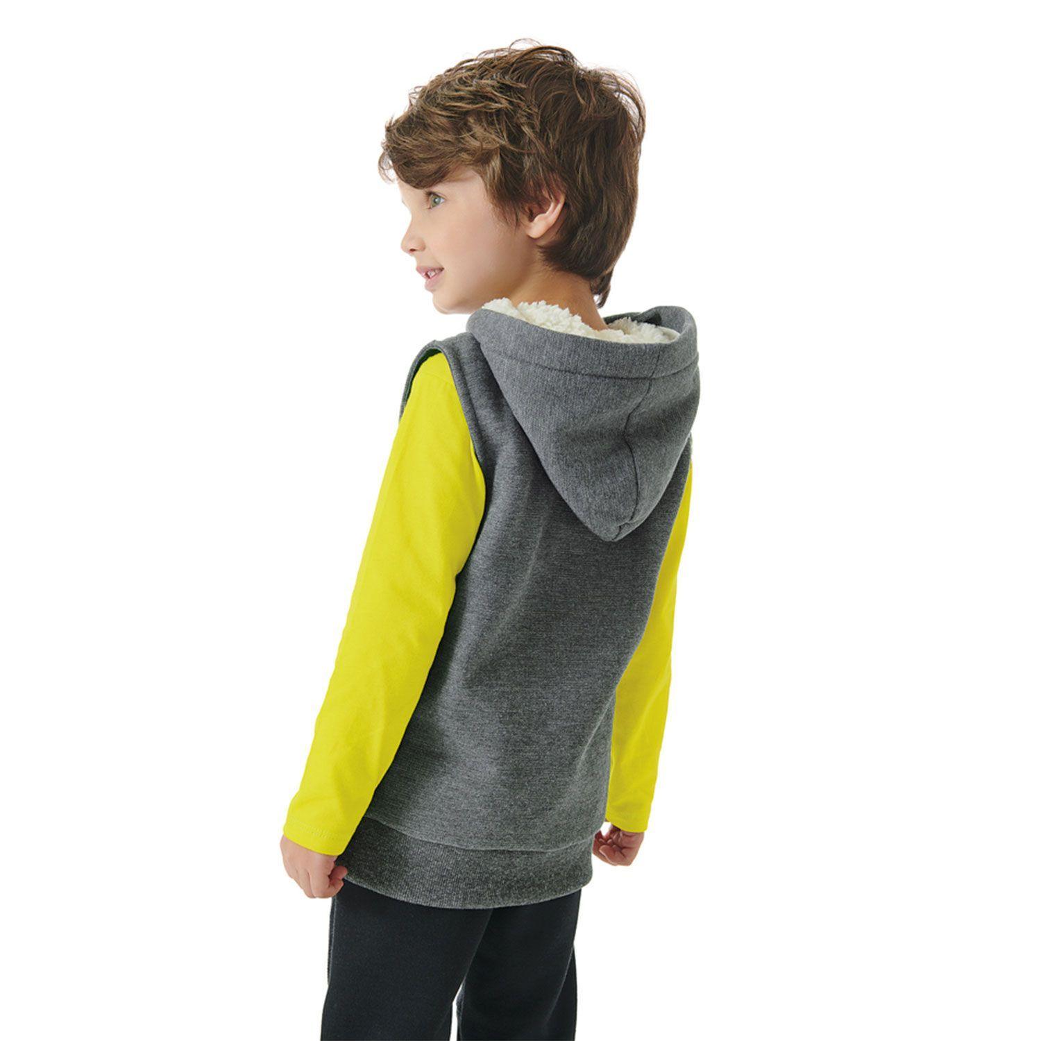 Polerón sin Mangas con cierre Gris Up Baby-1